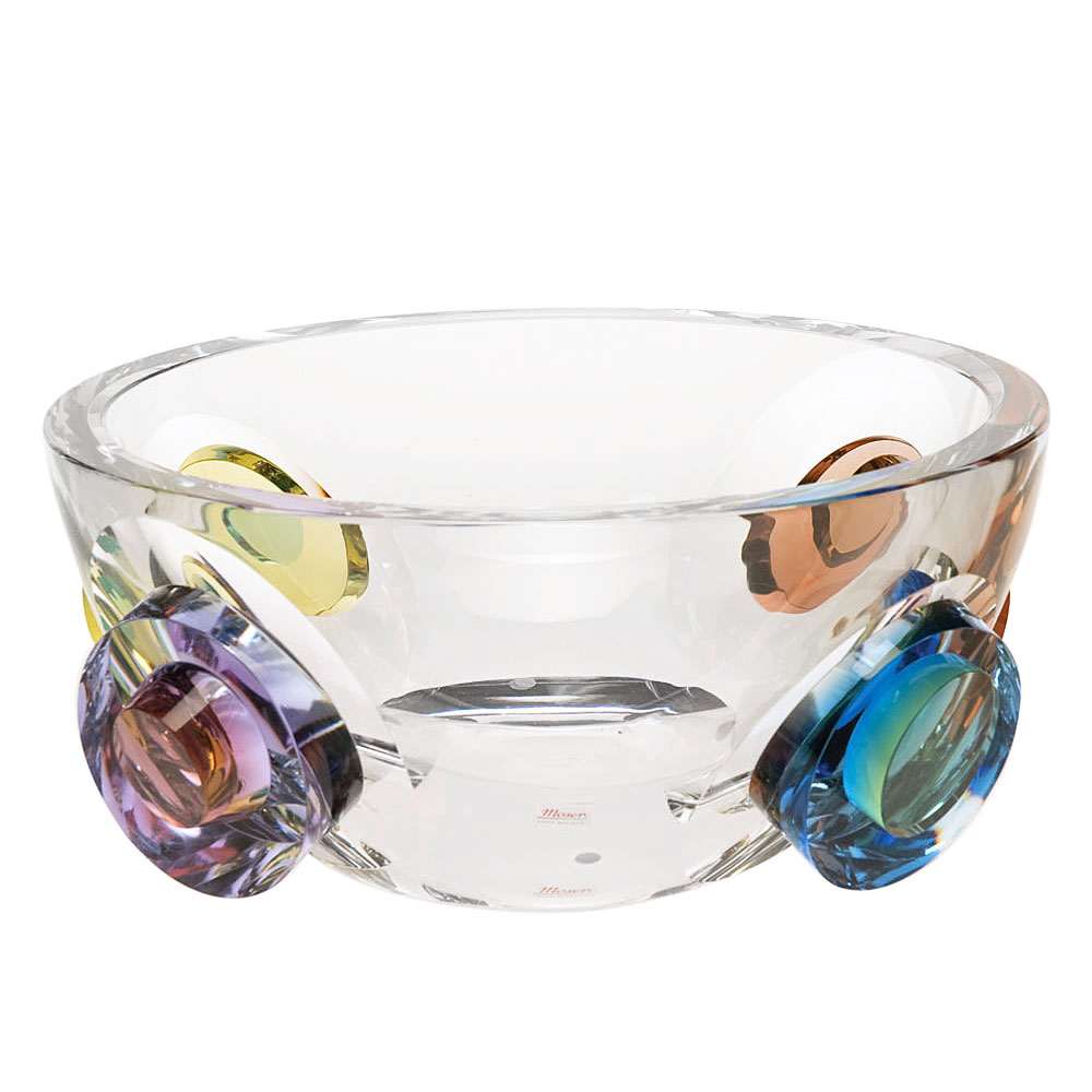 Moser Crystal Galaxy Bowl 10.8" Multicolor