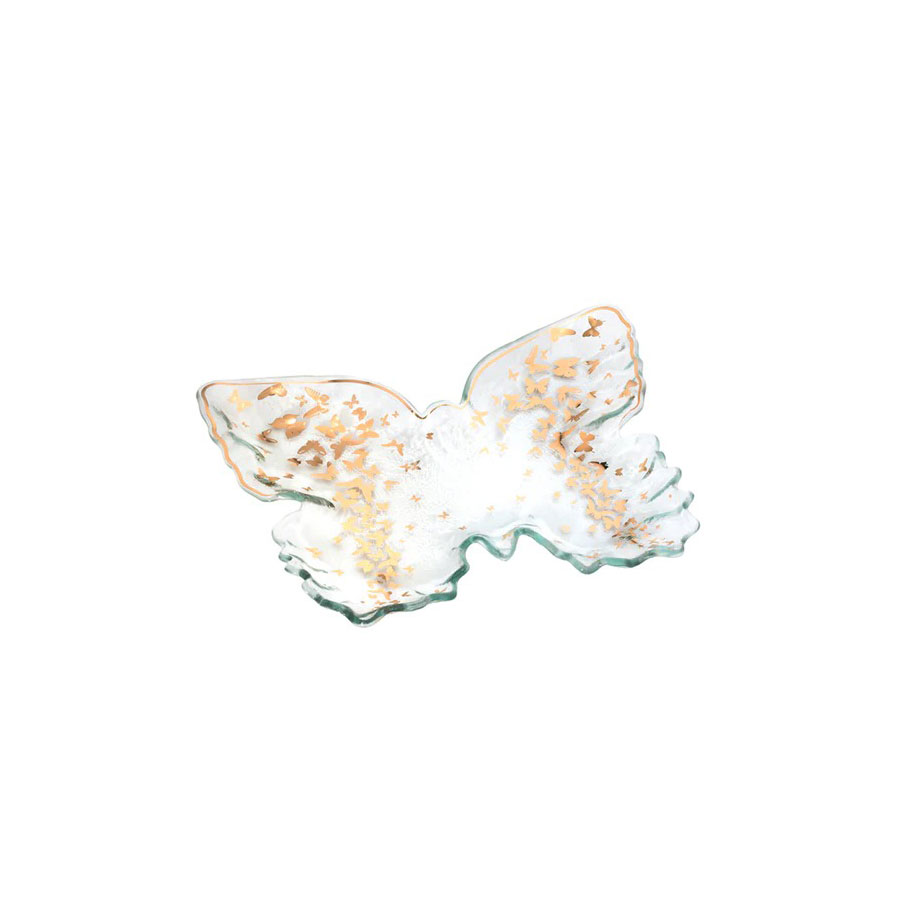 Annieglass Butterfly Tray Gold