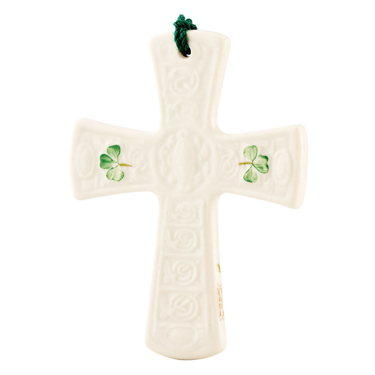 Belleek China Saint Patricks Cross Ornament
