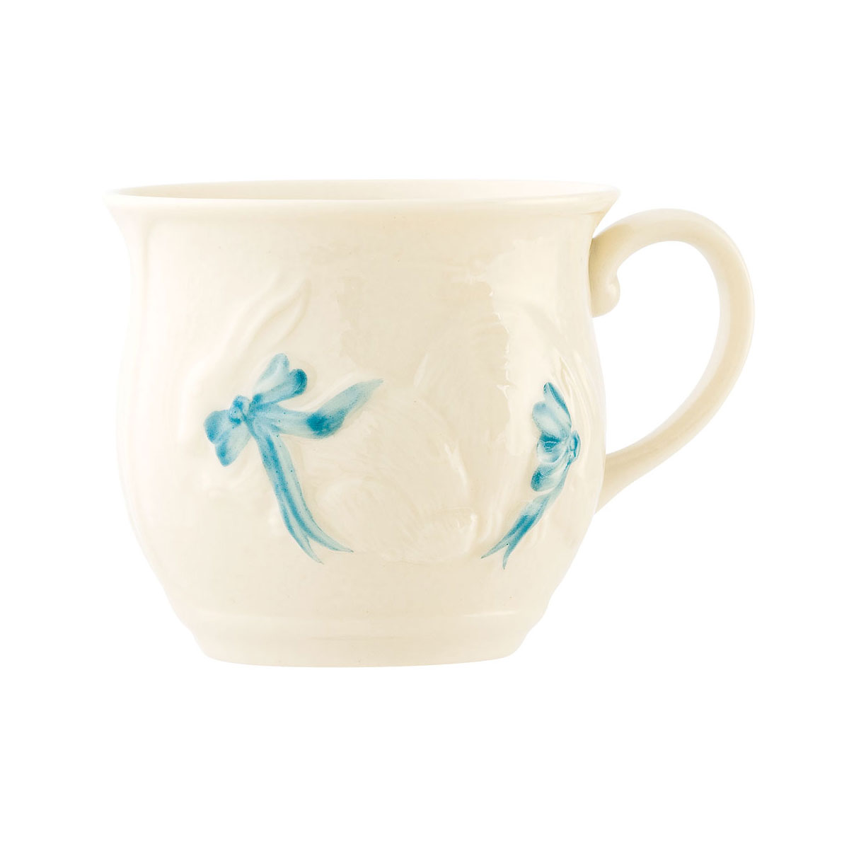 Belleek China Bunny Baby Cup - Blue