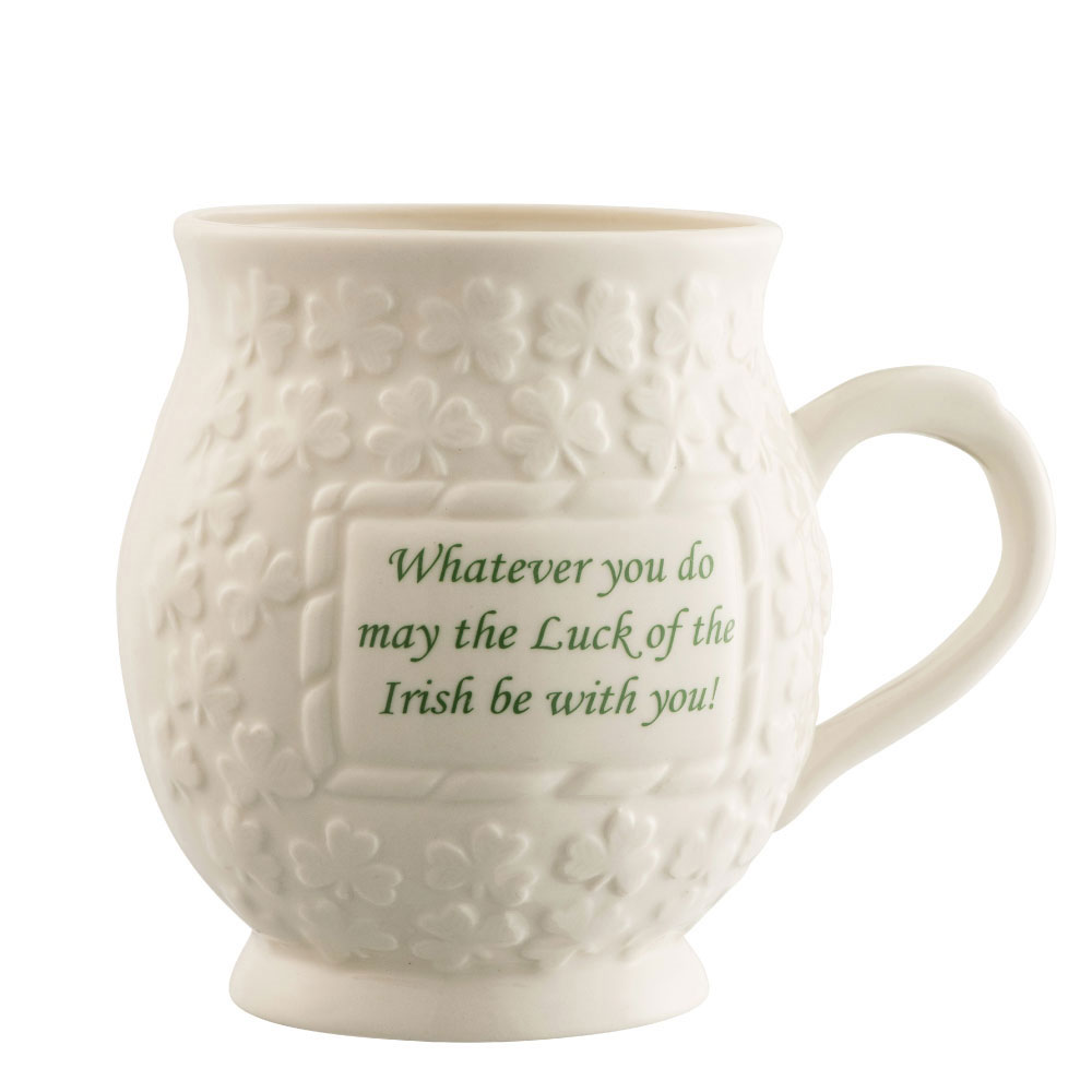 Belleek Luck of the Irish Mug