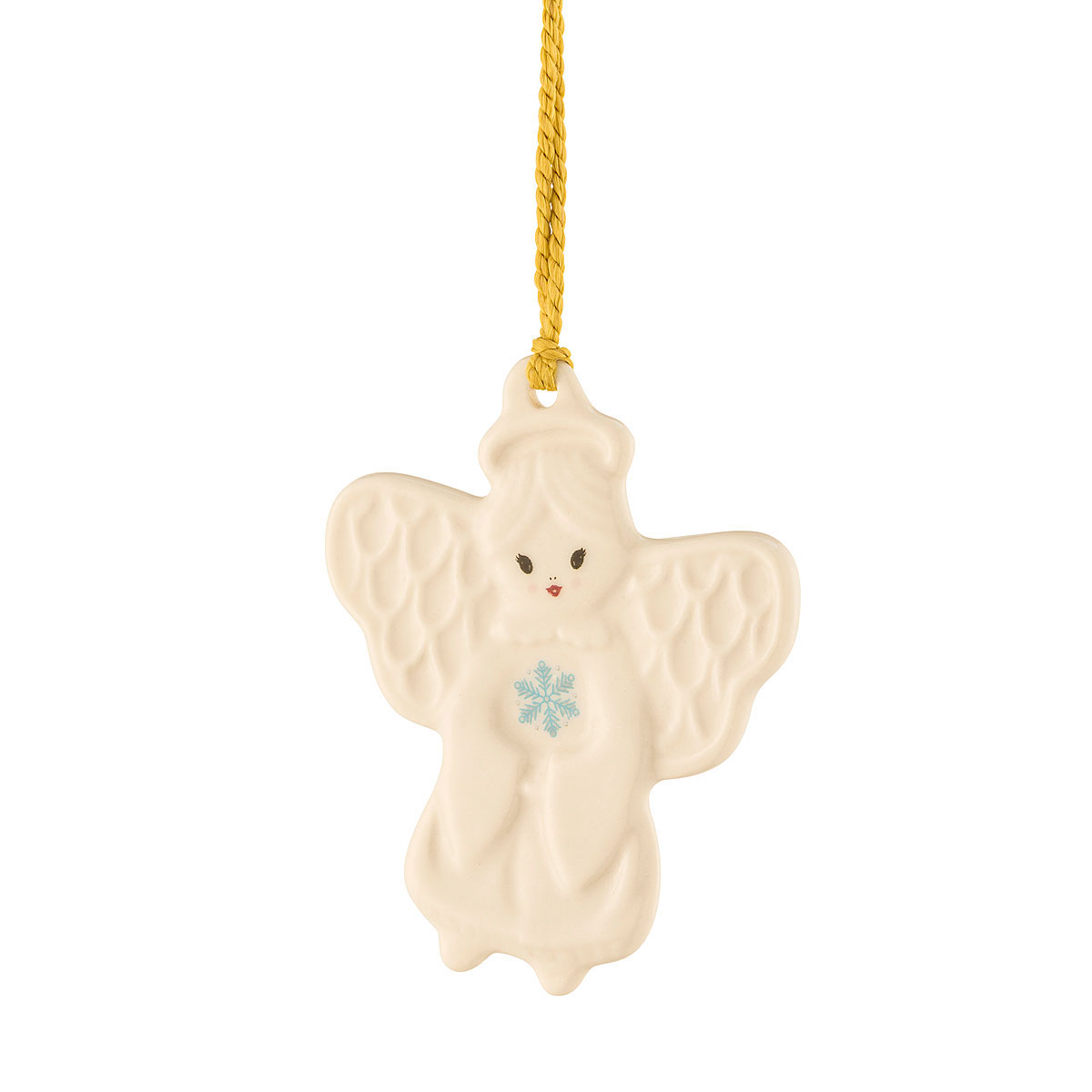 Belleek Angel with Snowflake Ornament
