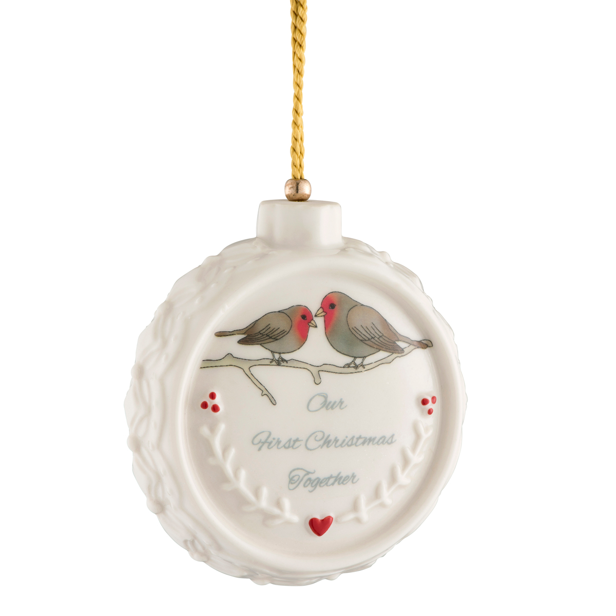 Belleek China Our First Christmas Ornament