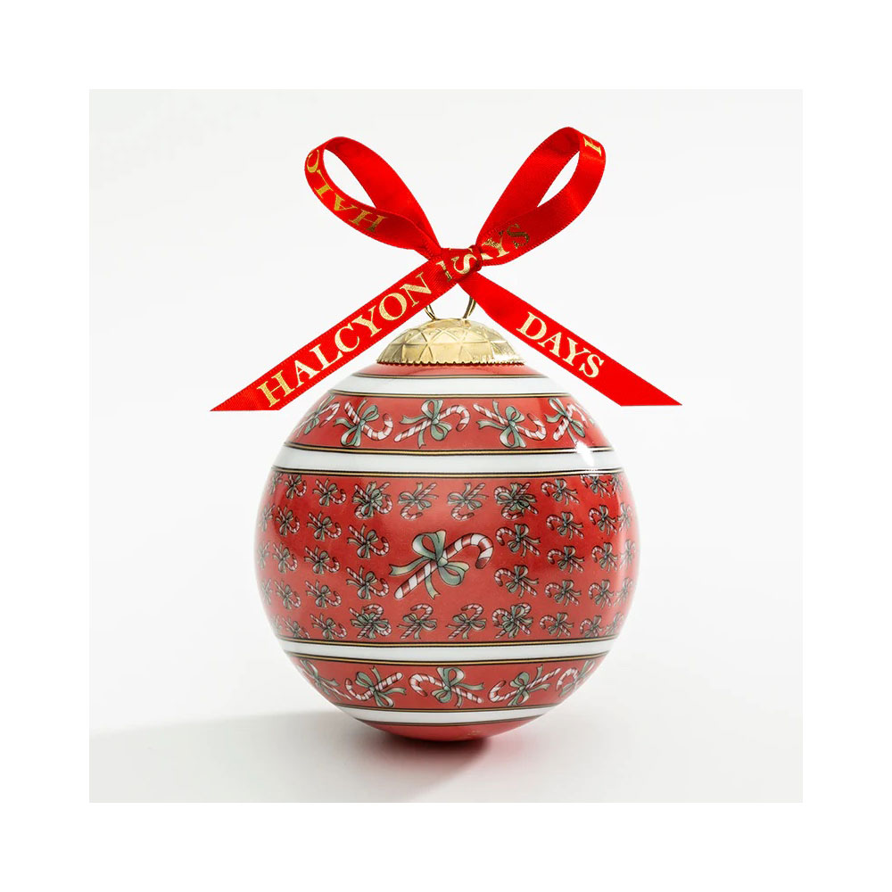 Halcyon Days Candy Cane Bauble Ornament
