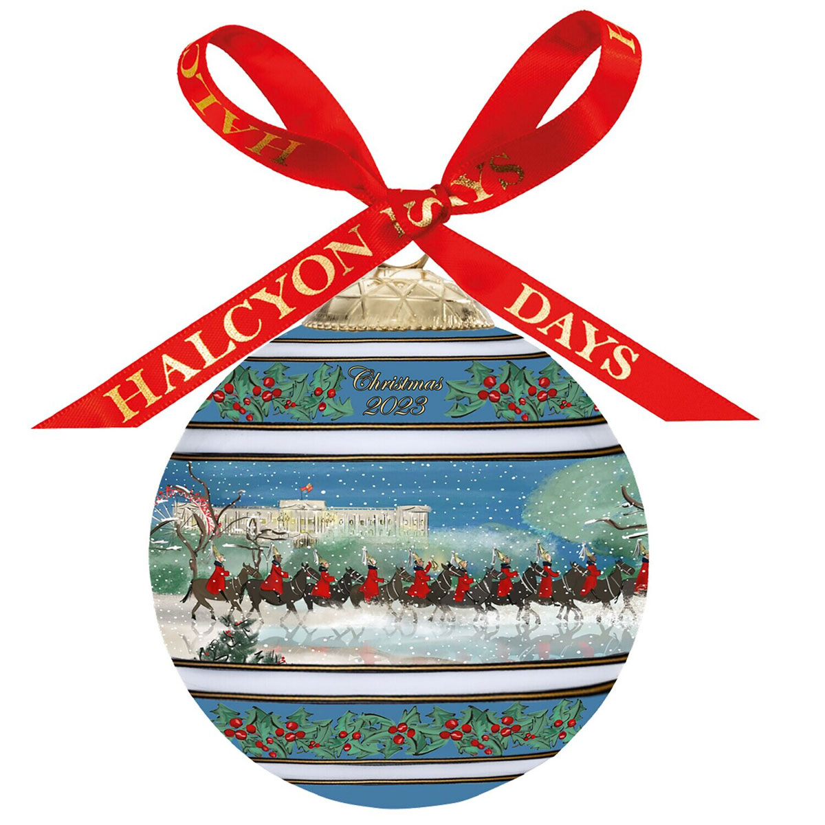 Halcyon Days Life Guards in the Snow Dated Bauble Ornament