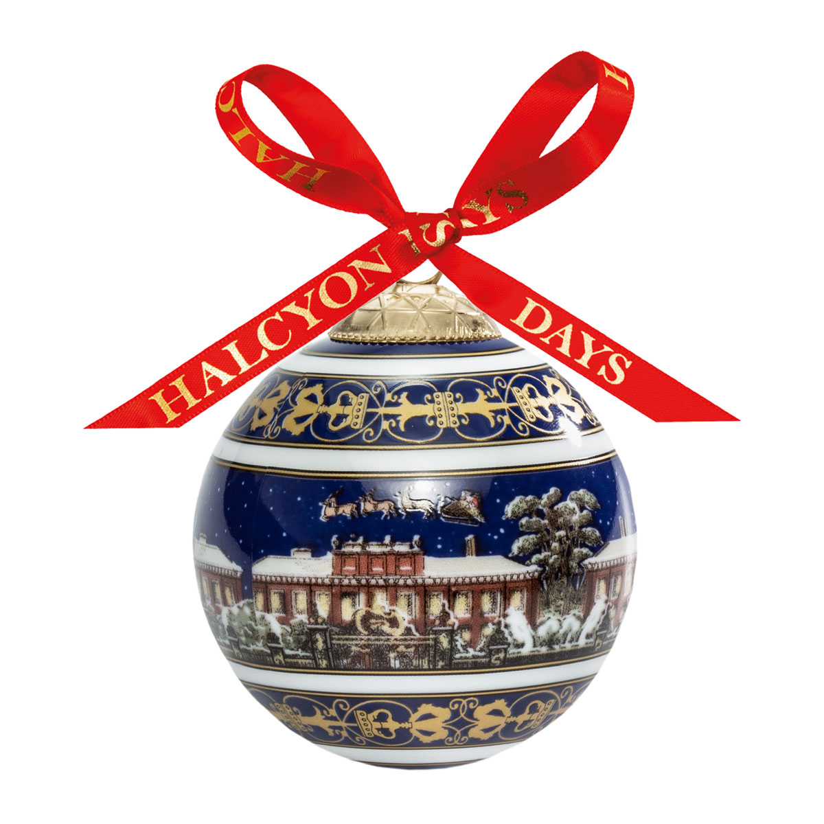 Halcyon Days 2023 London Palace by Night Bauble Ornament