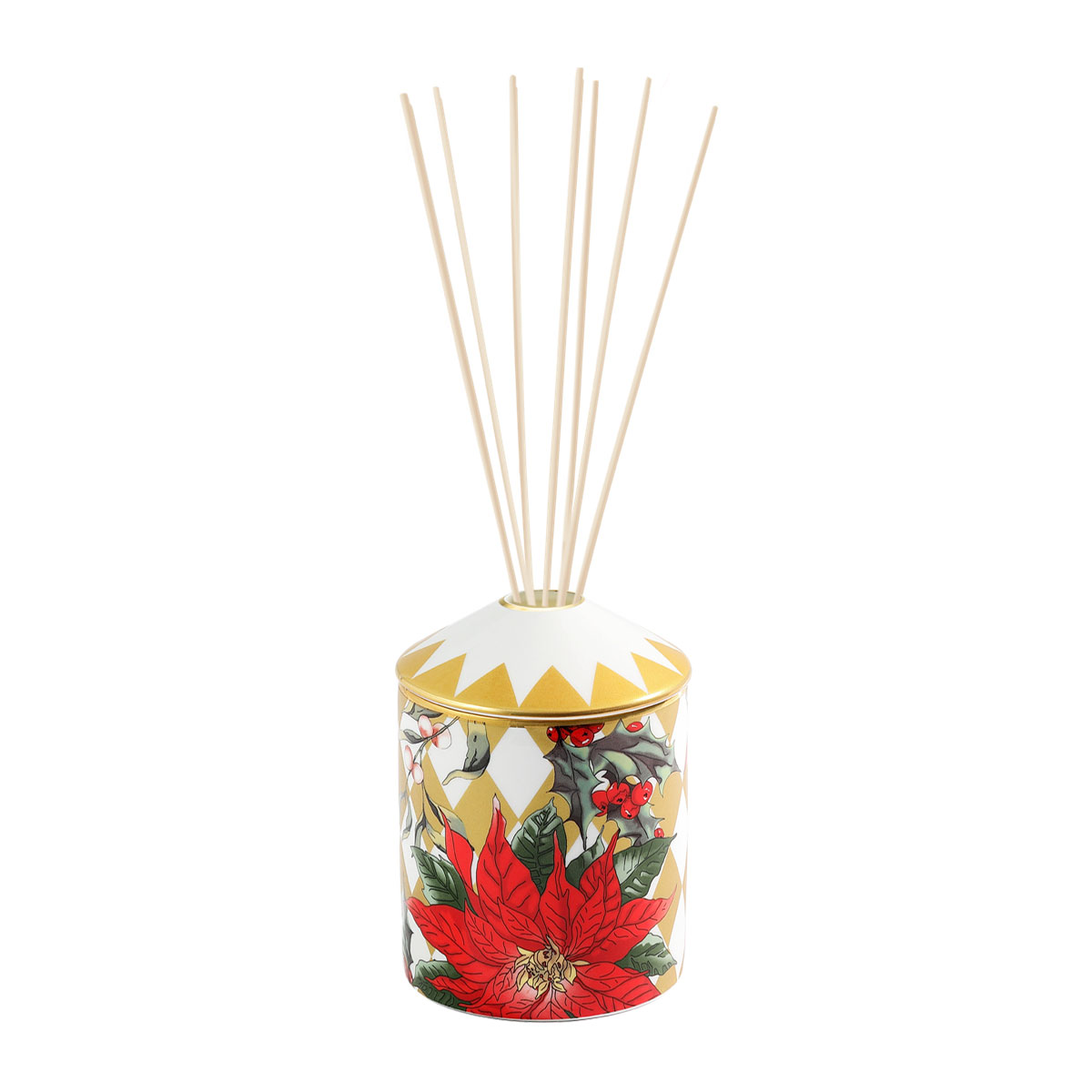 Halcyon Days Parterre Gold with Poinsettia Cinnamon and Orange Reed Diffuser