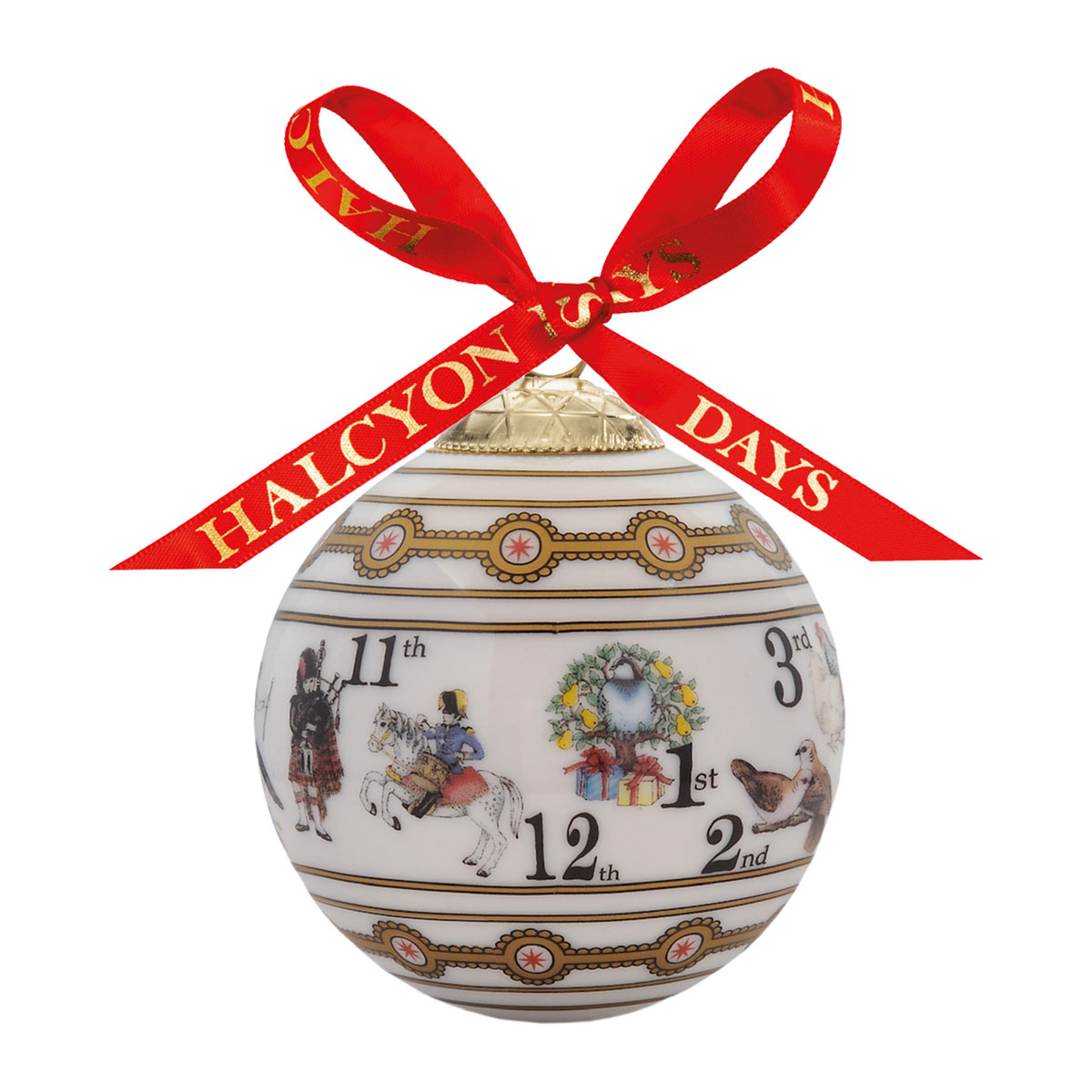 Halcyon Days The Twelve Days of Christmas Bauble Ornament