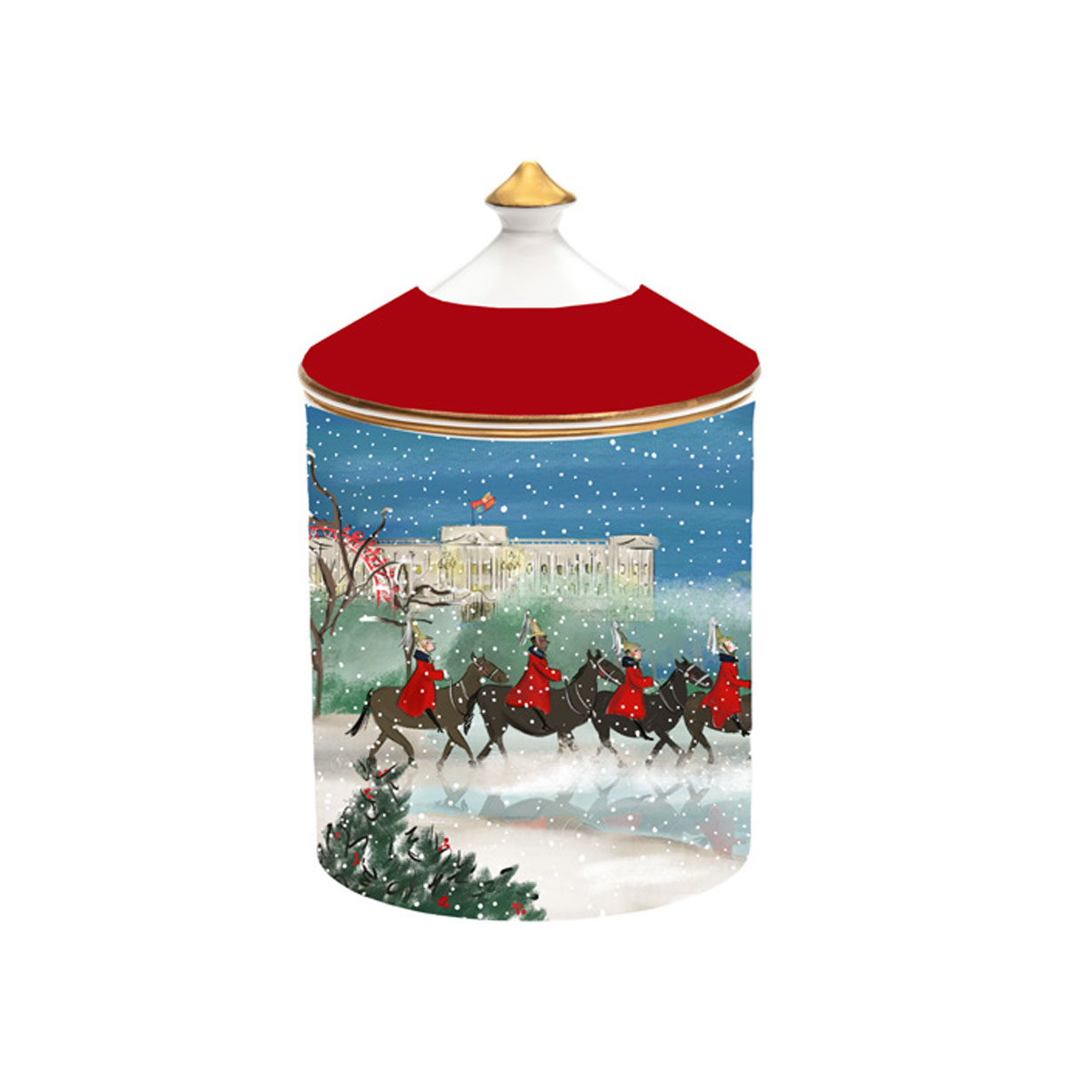Halcyon Days Life Guards in the Snow Lidded Candle Sandalwood and Vetiver