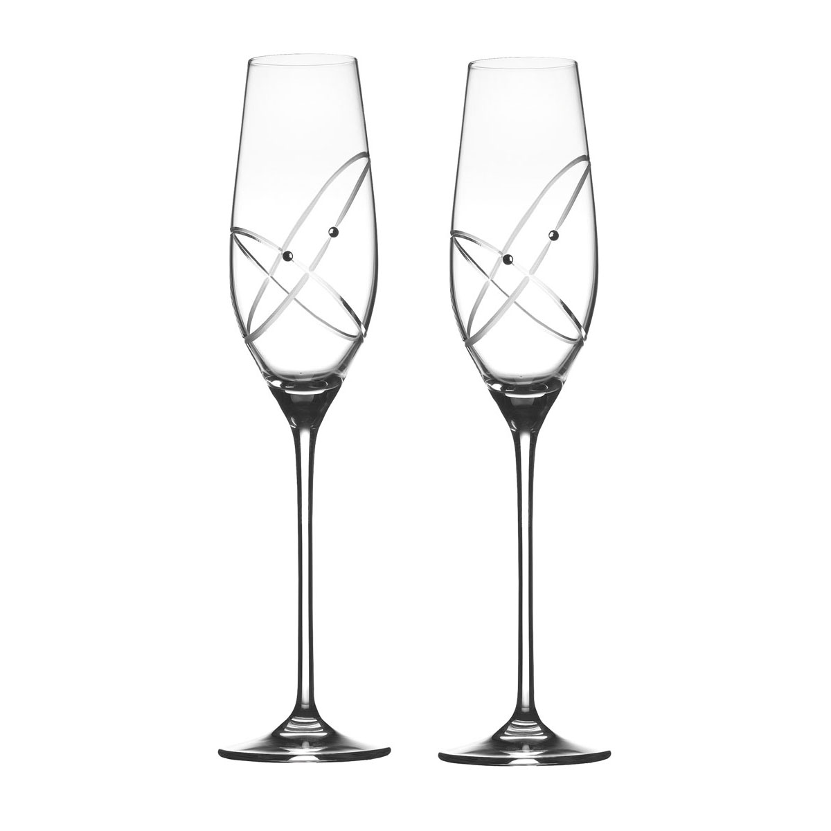 Royal Doulton, Celebrations With This Ring Toasting Crystal Flute, Pair