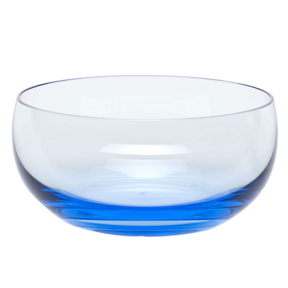 Moser Crystal Culbuto Bowl, Aquamarine