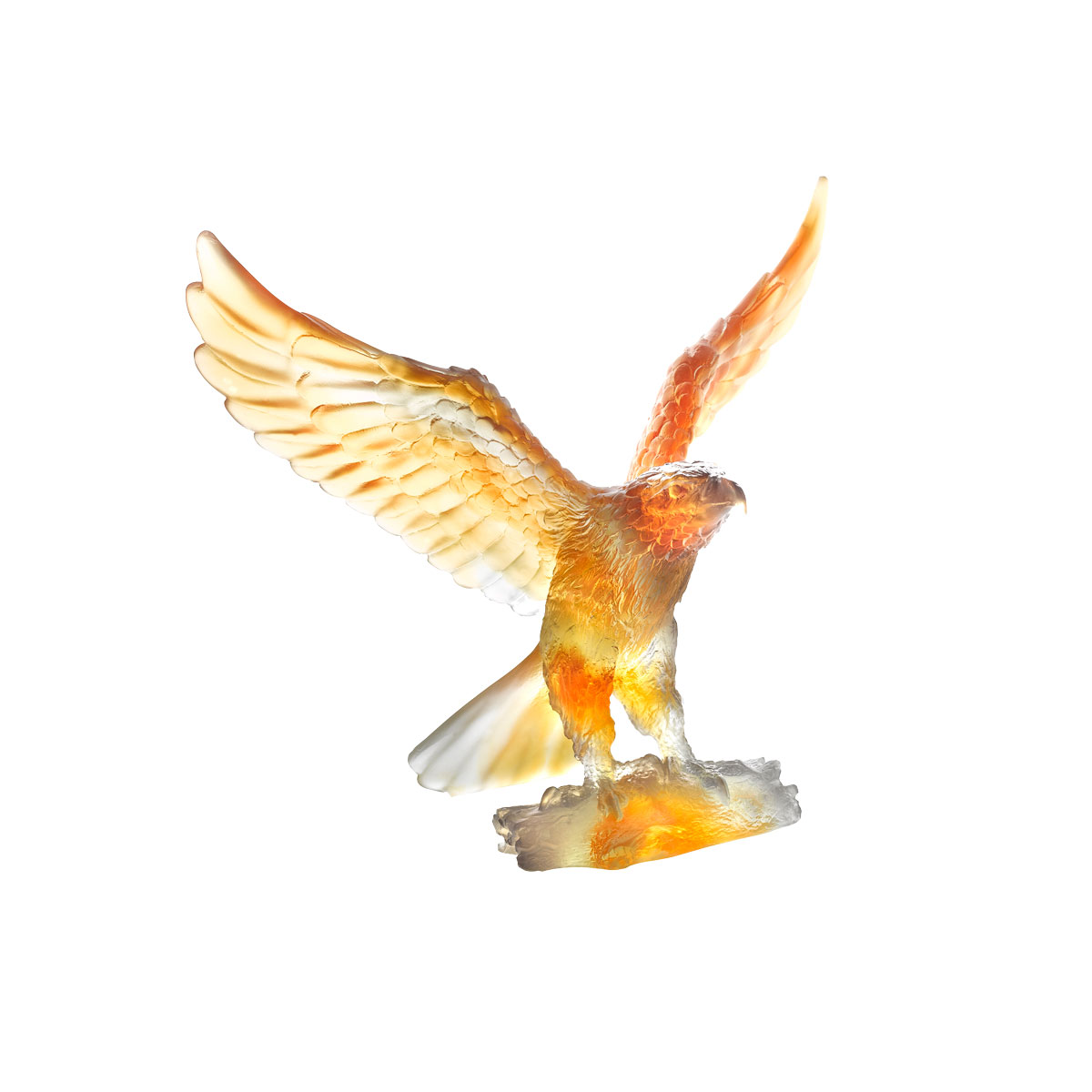 Daum Eagle in Amber and Grey 8, Limited Edition Sculpture