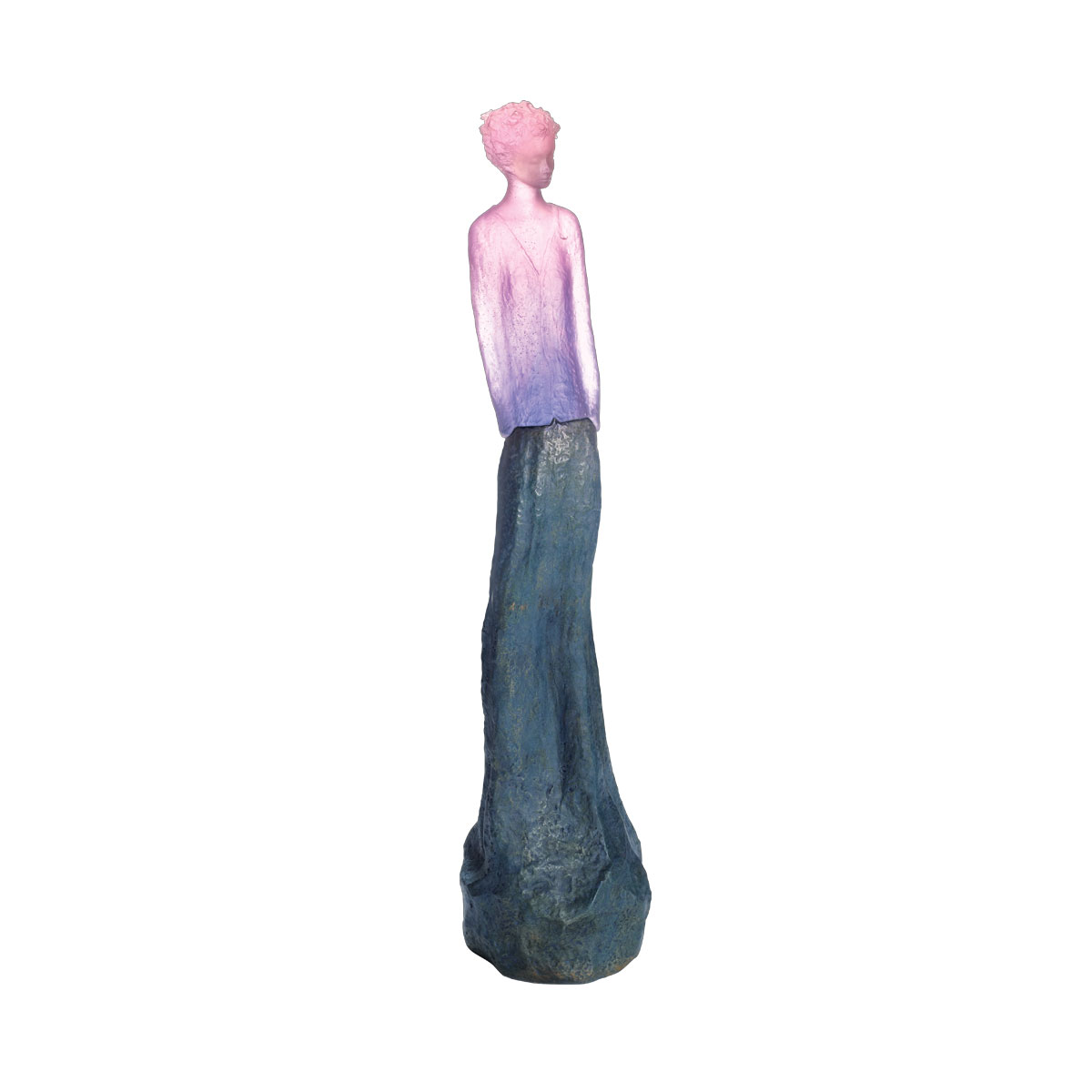 Daum Charlotte in Pink and Blue by Jean-Philippe Richard, Limited Edition Sculpture