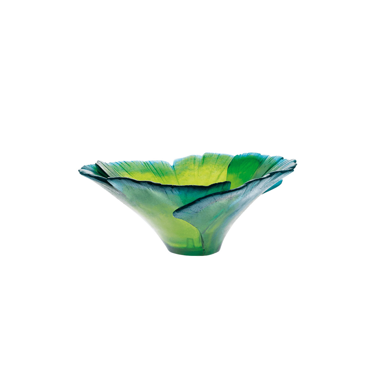 Daum 11.4" Ginkgo Bowl in Green