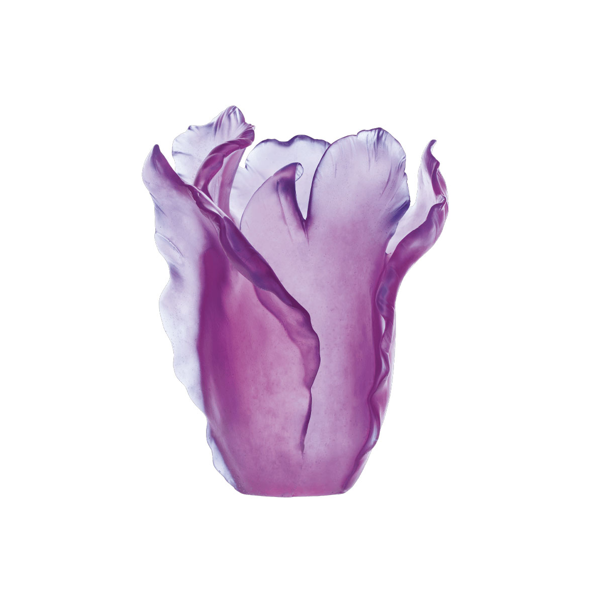 Daum 13" Tulip Vase in Ultraviolet