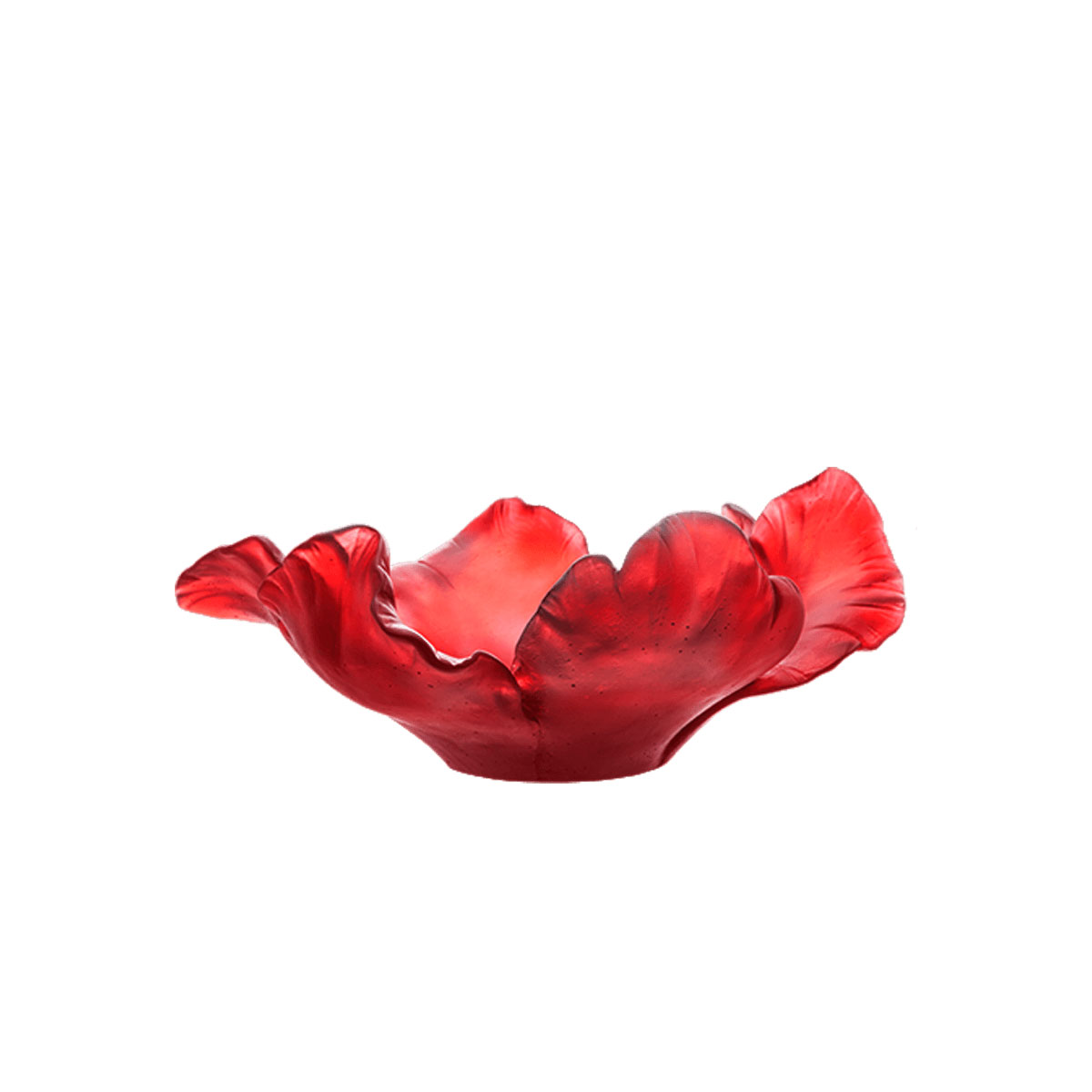 Daum 11.8" Tulip Bowl in Red