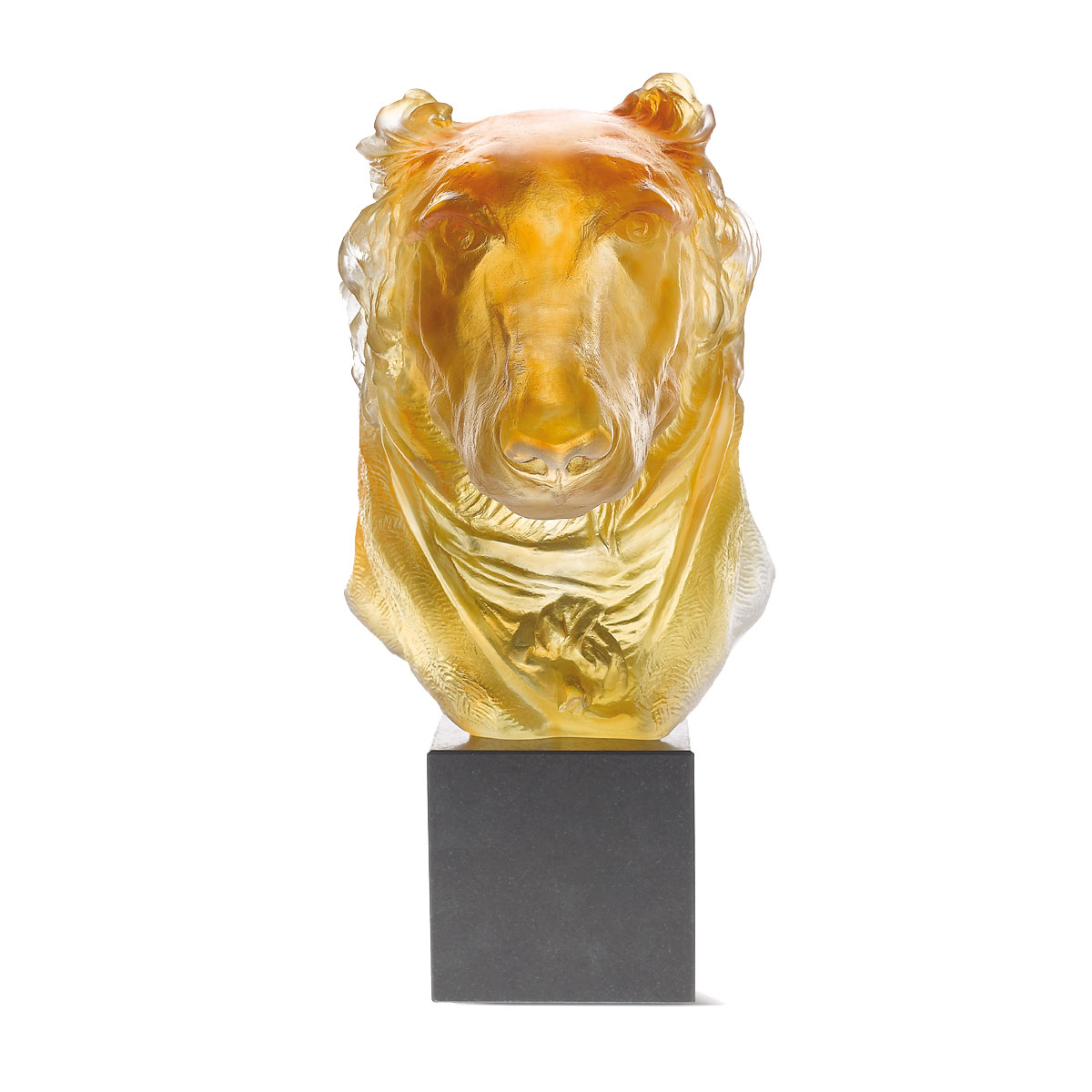 Daum Dandys Andrew Greyhound in Amber by Jean-Francois Leroy, Limited Edition Sculpture