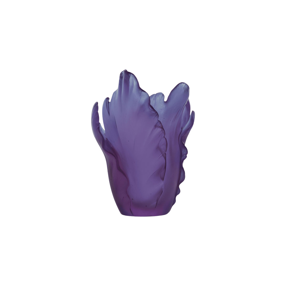 Daum 6.7" Tulip Vase in Ultraviolet