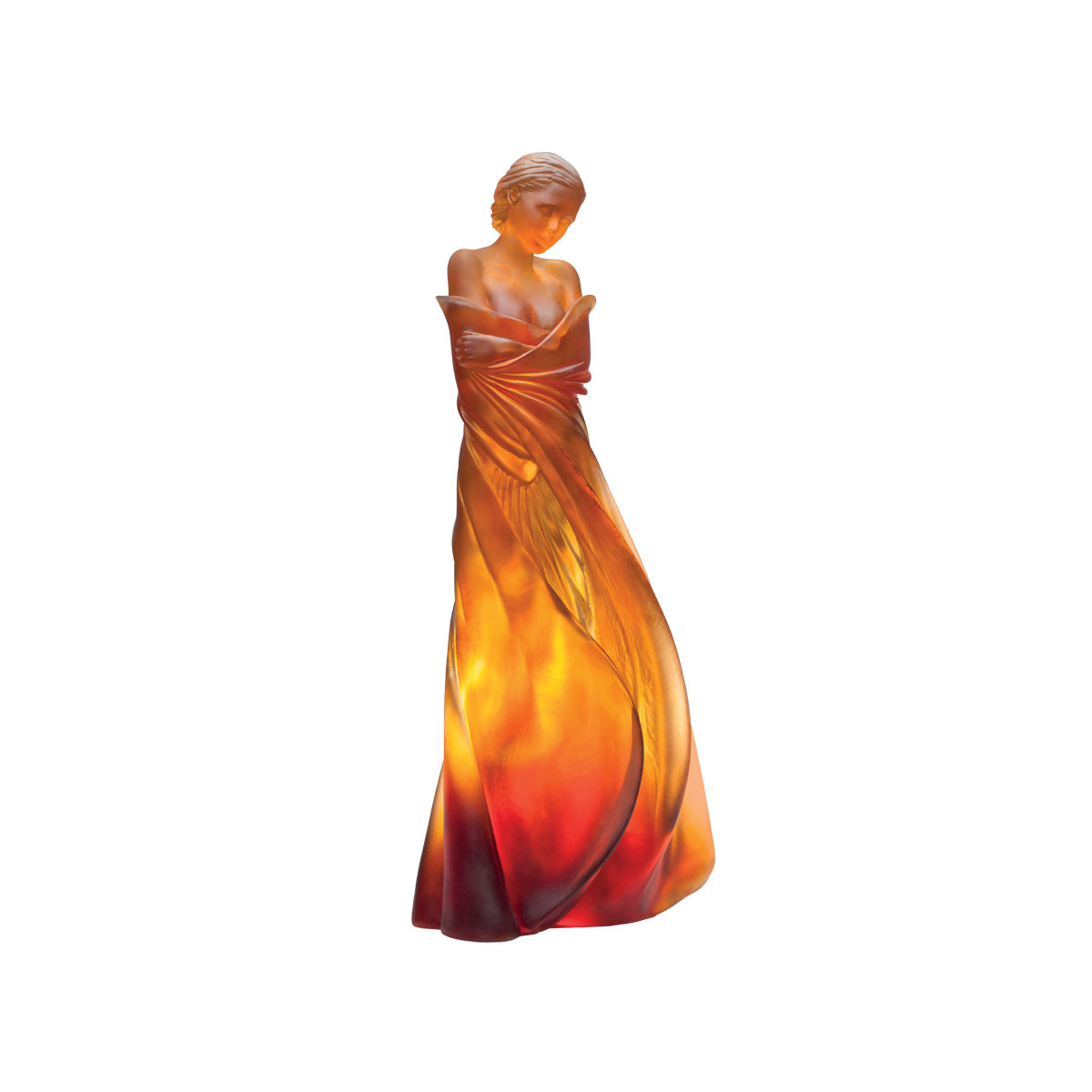 Daum L'Hiver en Soi in Amber by Marie-Paule Deville Chabrolle, Limited Edition Sculpture