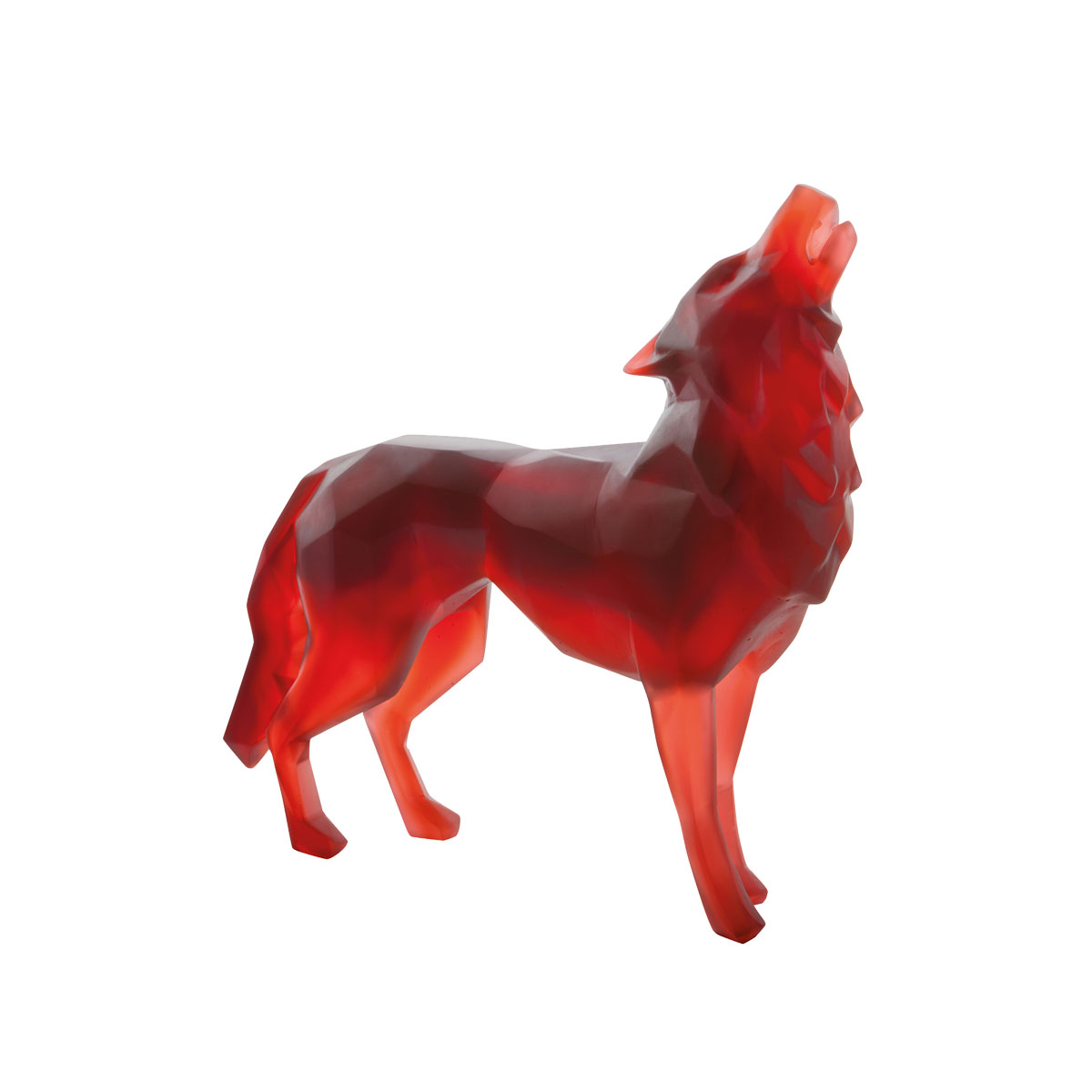 Daum Wild Wolf in Red by Richard Orlinski, Limited Edition Sculpture