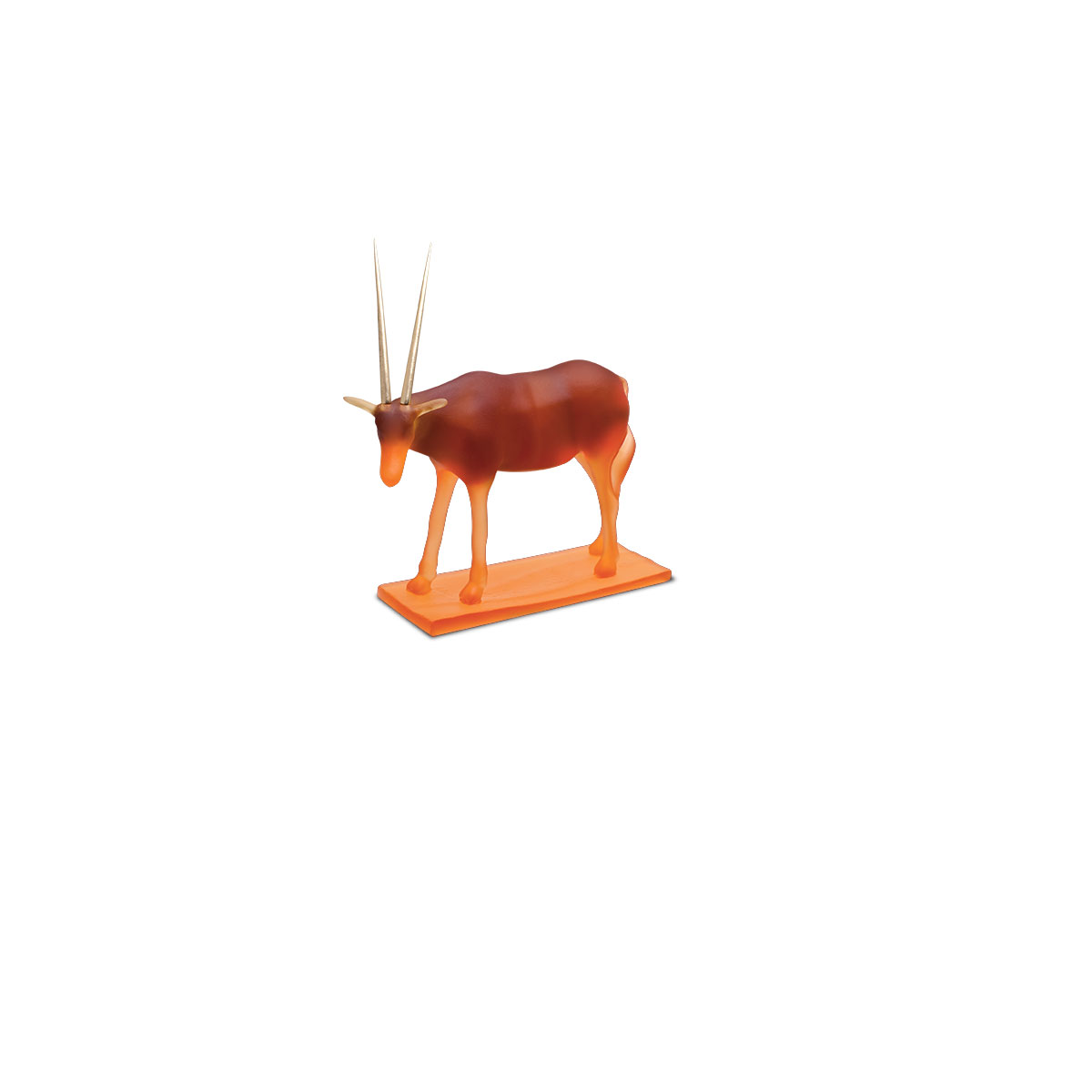 Daum Small Amber Oryx by Hicham Lahlou, Limited Edition Sculpture
