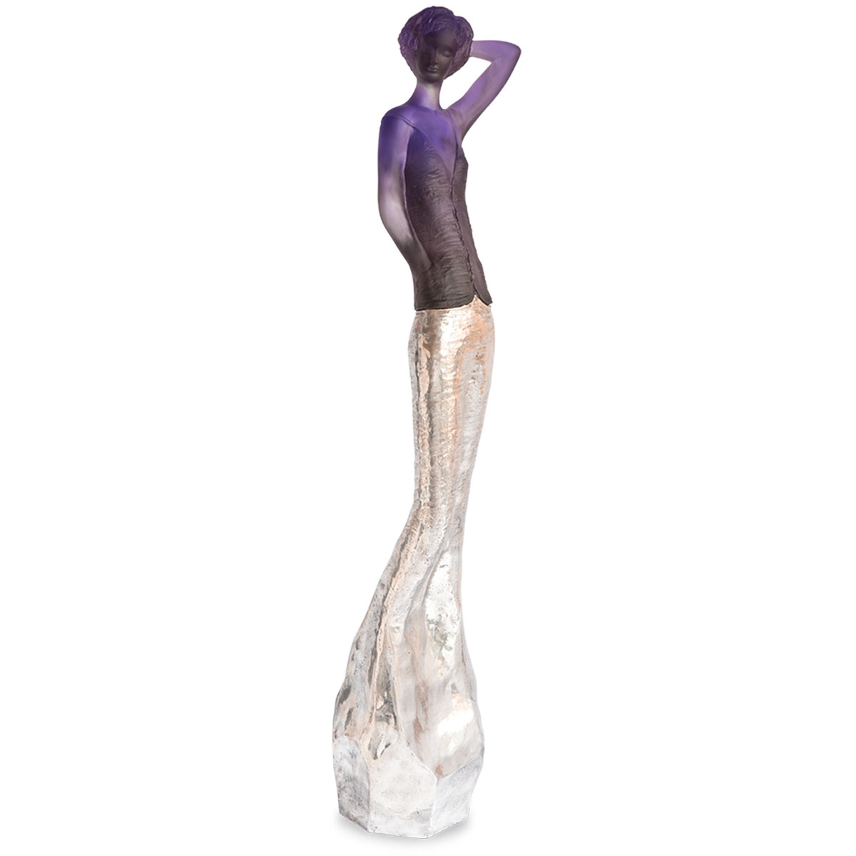 Daum Ines in Grey, Purple and Silver by Jean-Philippe Richard, Limited Edition Sculpture