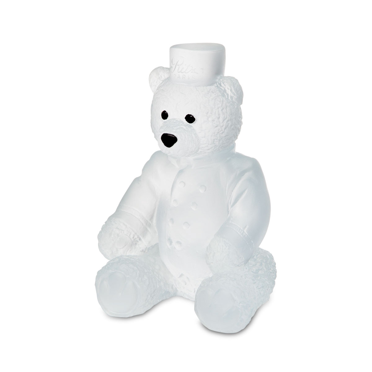 Daum Large Ritz Paris Teddy Bear in White Sculpture