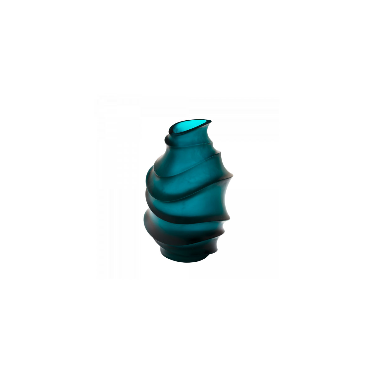 Daum Medium Sand Vase in Blue by Christian Ghion, Limited Edition