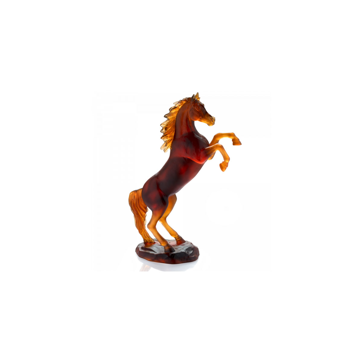 Daum Spirited Horse in Amber, Limited Edition Sculpture