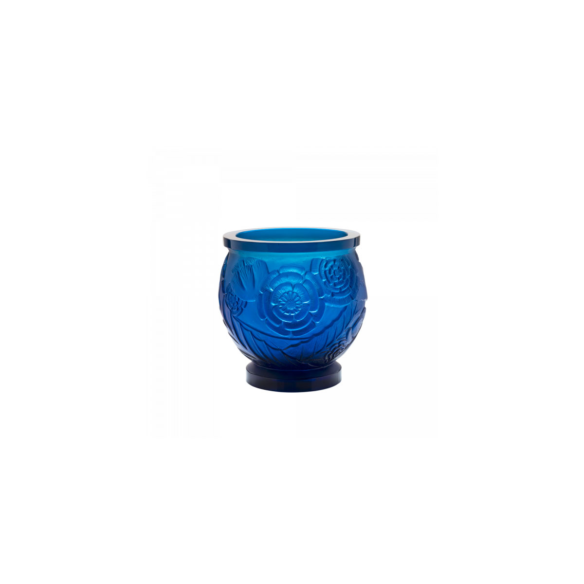Daum 8.9" Empreinte Vase in Blue, Limited Edition