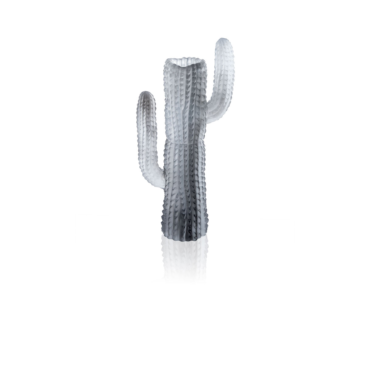 Daum Jardin de Cactus Grey Vase by Emilio Robba