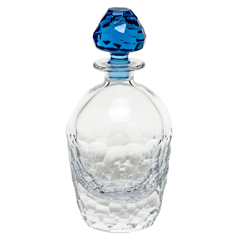 Moser Crystal Fusion Decanter 24 Oz. 10.8" Clear and Aquamarine