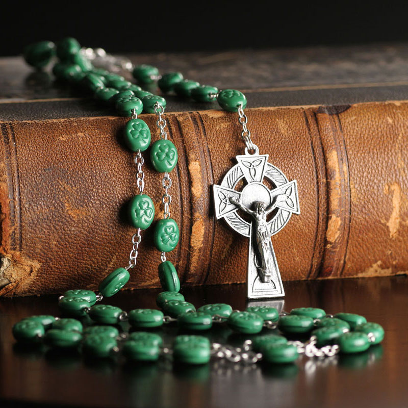 Cashs Ireland, St. Patrick Shamrock Rosary