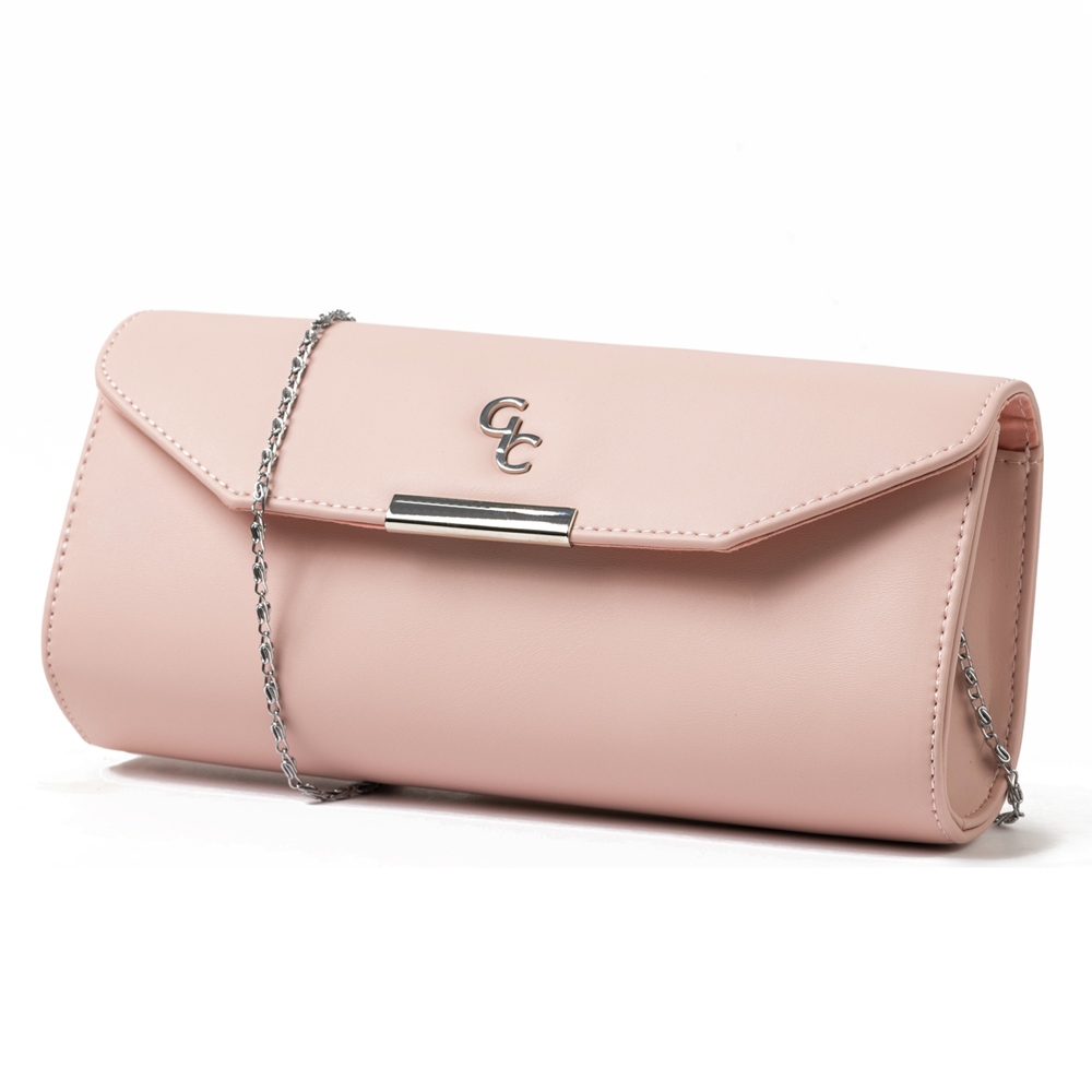 Galway Leather Clutch, Pink