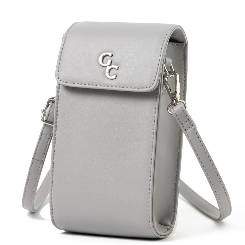 Galway Leather Mini Crossbody Bag, Grey