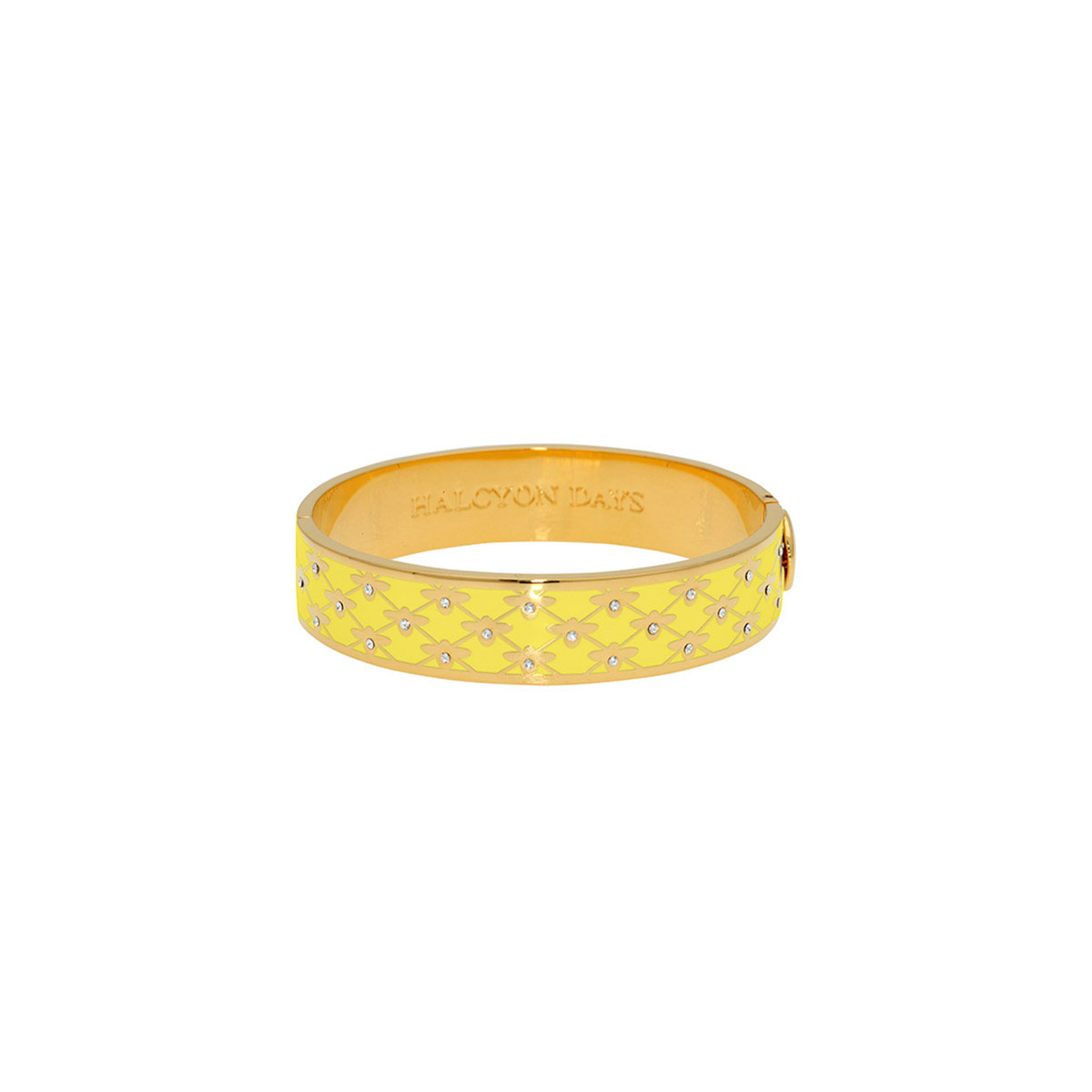Halcyon Days Bee Sparkle, Hinged Bangle Buttercup, Gold