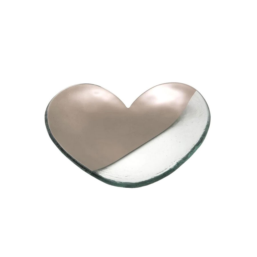 Annieglass Mod 7" Heart Platinum