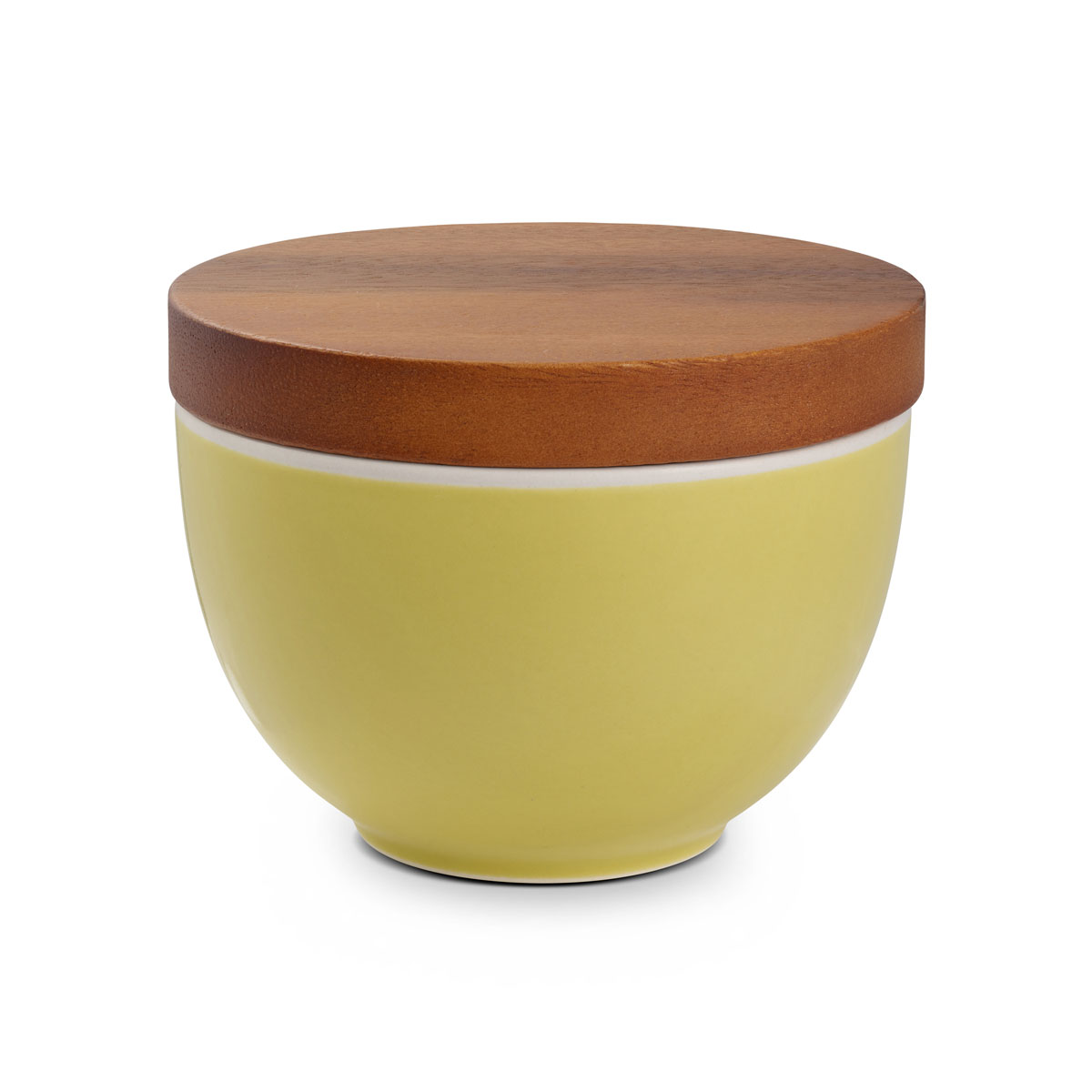 Nambe Prism Candle Bowl with Lid Citron