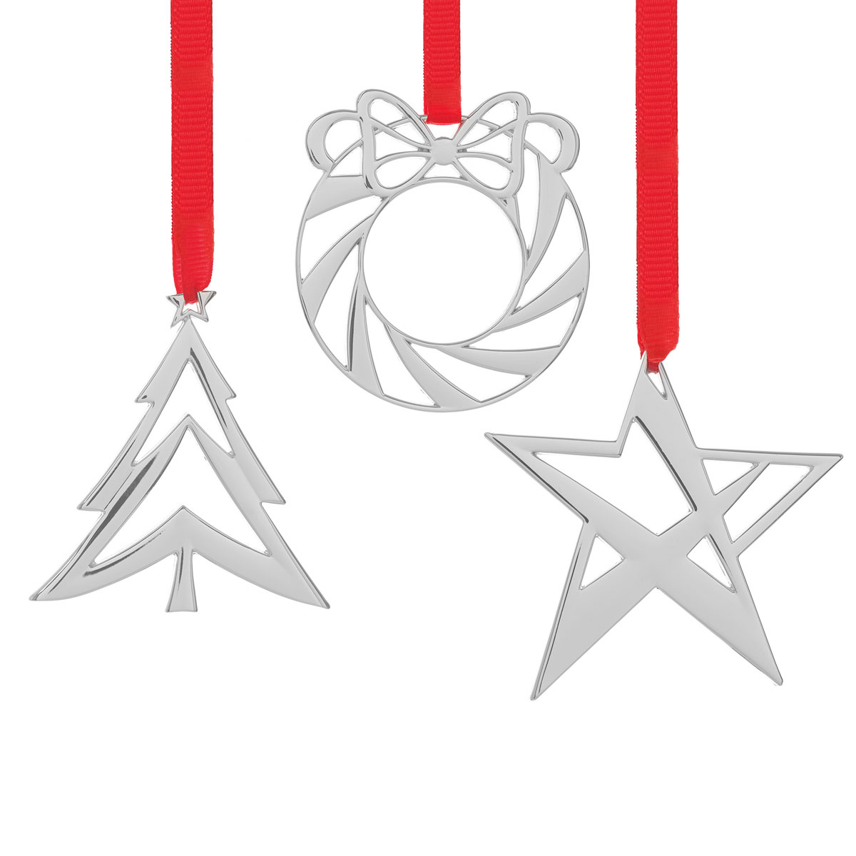 Nambe Metal Mini Set Ornaments, Set of Three
