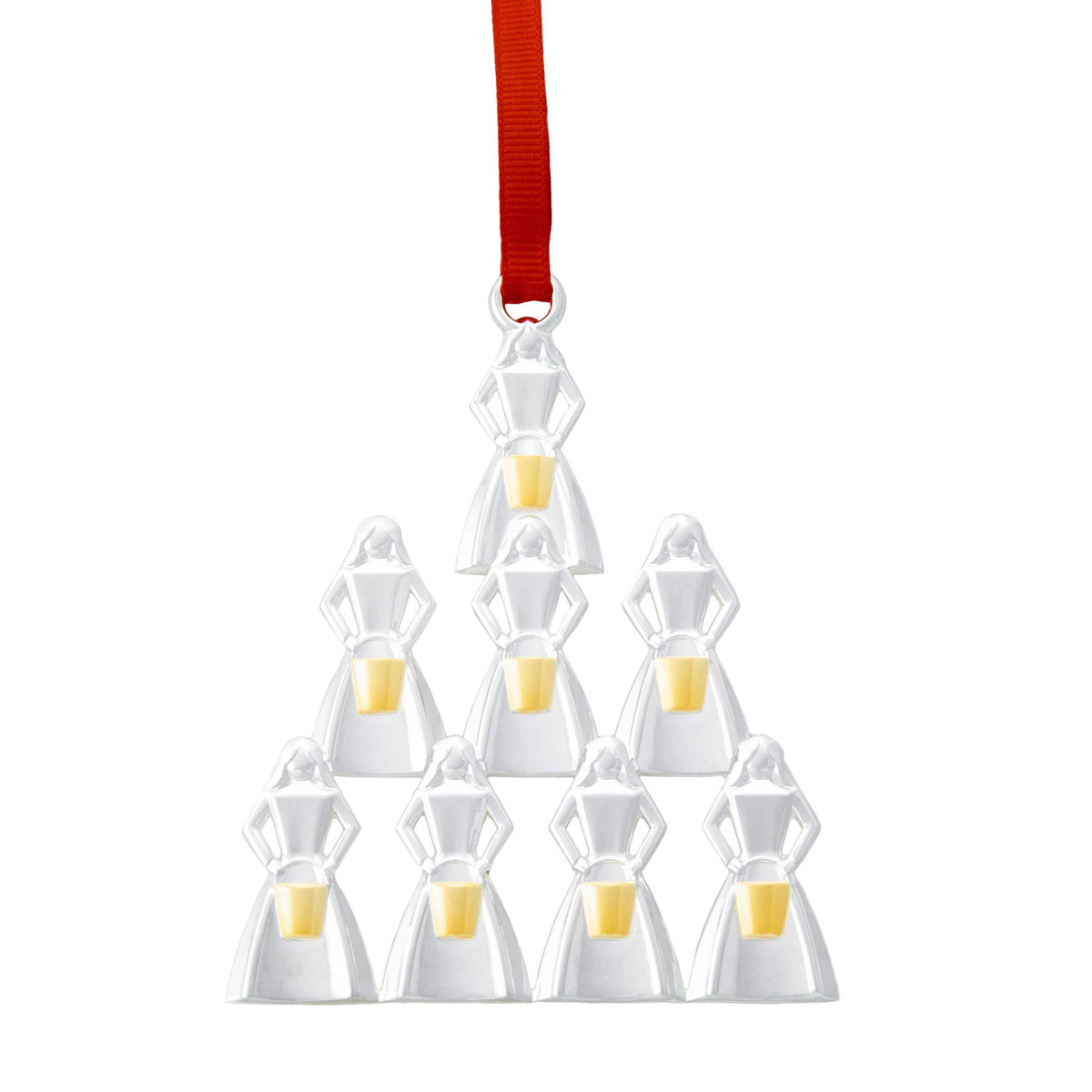 Nambe Holiday Twelve Days of Christmas Ornament: Eight Maids A Milking