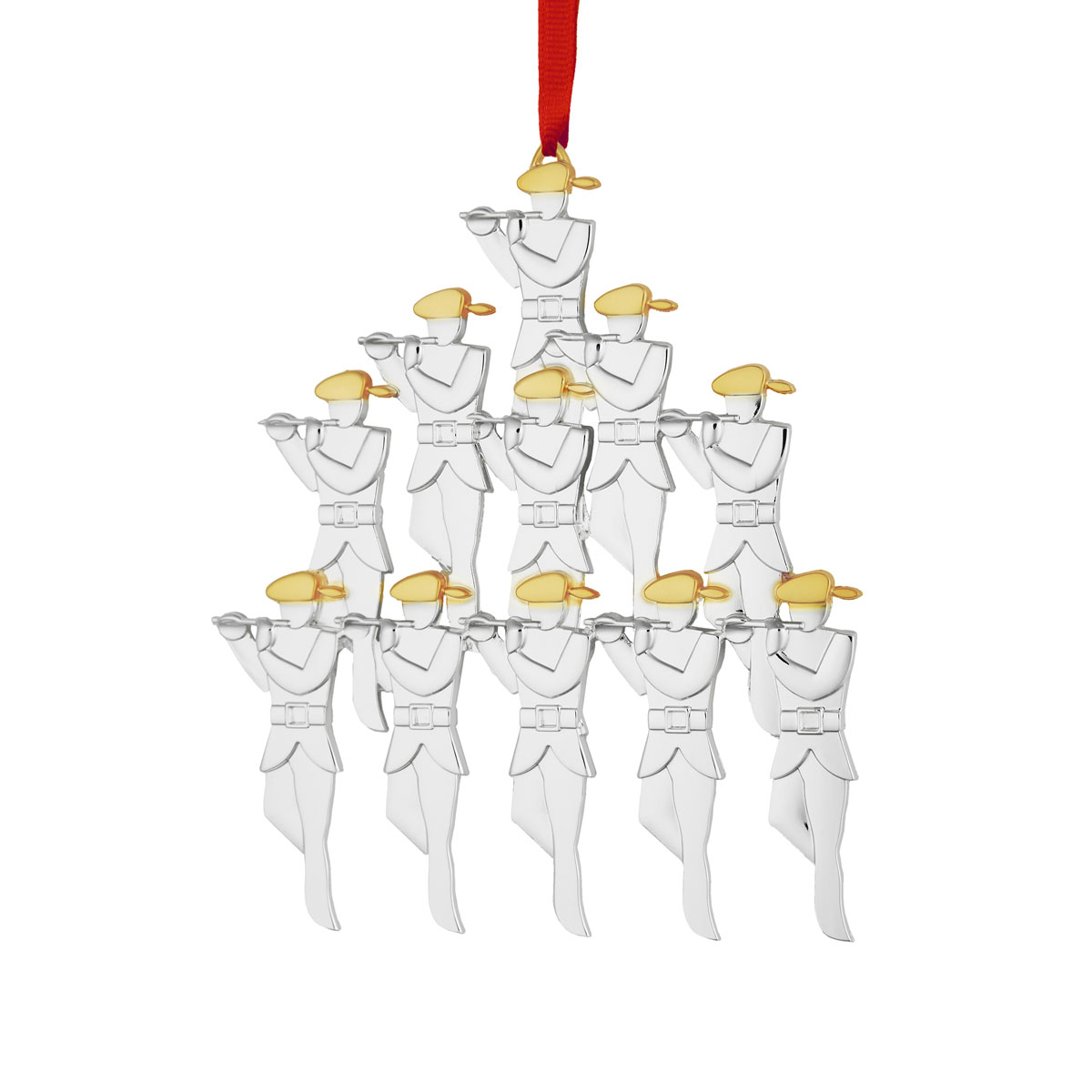 Nambe 2024 Ornament Twelve Days of Christmas: 11 Pipers Piping