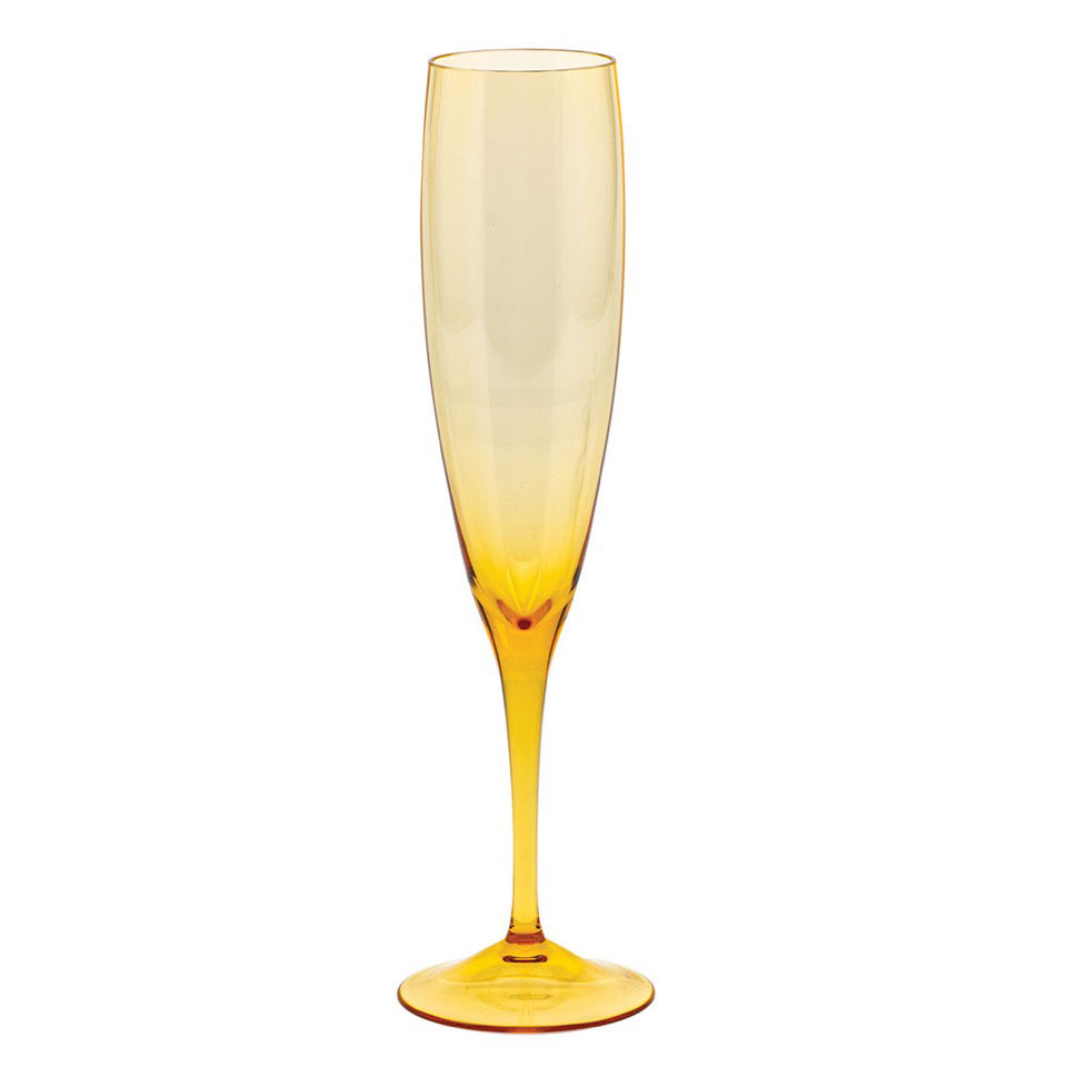 Moser Optic Champagne Flute Topaz, Single