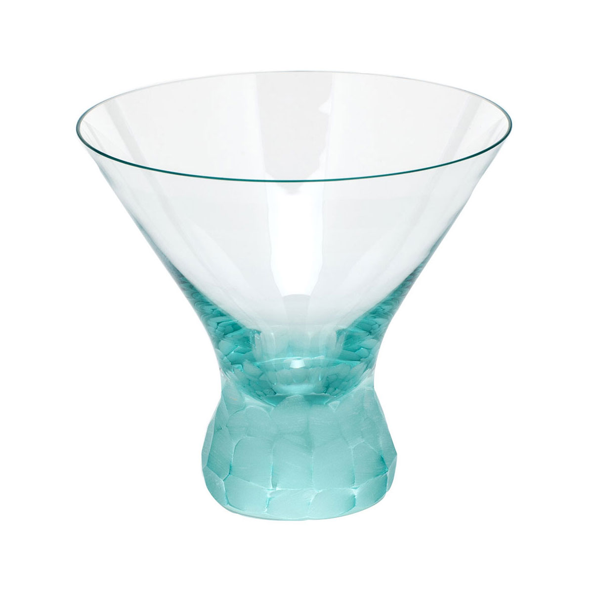 Moser Crystal Pebbles Stemless Martini Glass, Beryl Green, Single