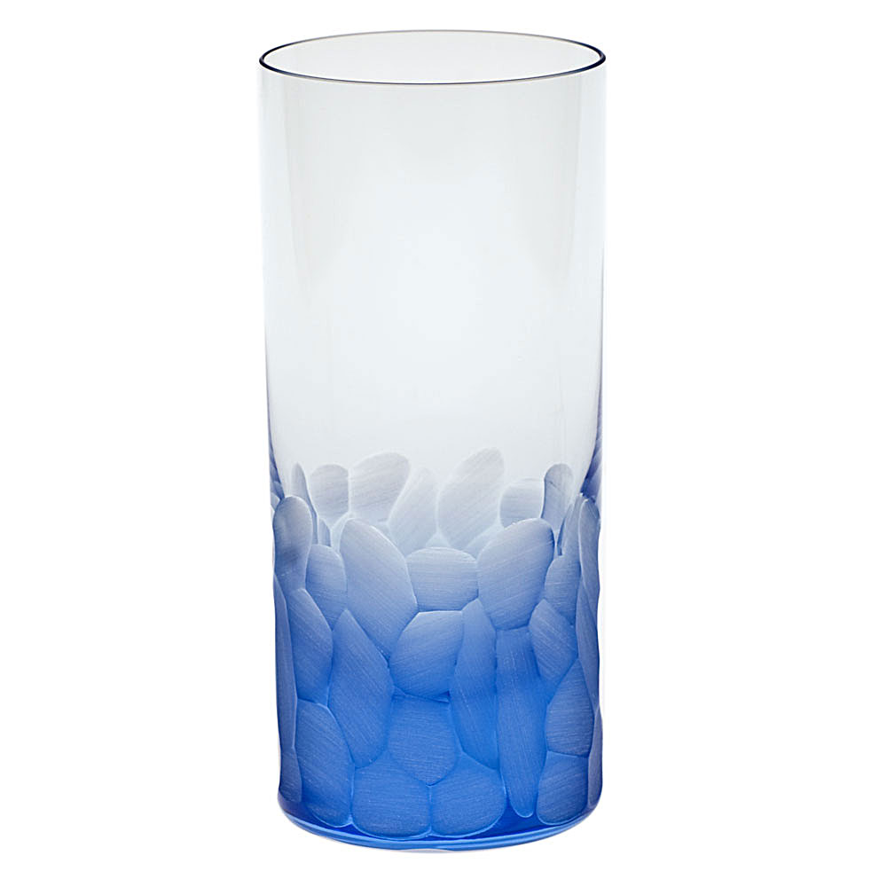 Moser Crystal Pebbles Hiball Glass, Aquamarine, Single