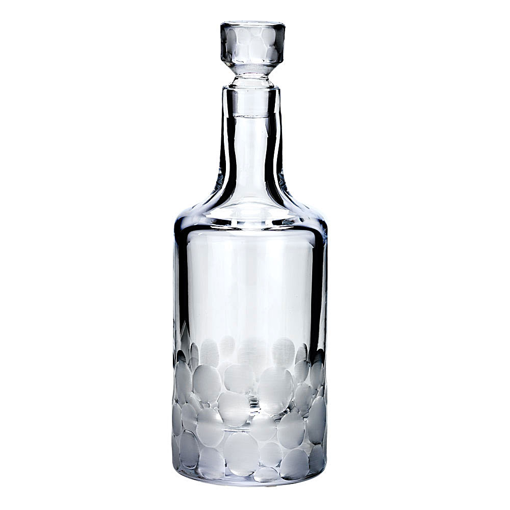 Moser Crystal Pebbles Cylinder Decanter, Clear