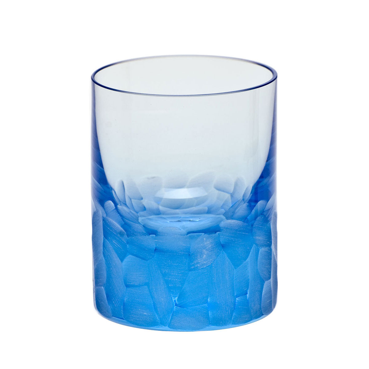 Moser Crystal Pebbles Shot Glass, Aquamarine, Single