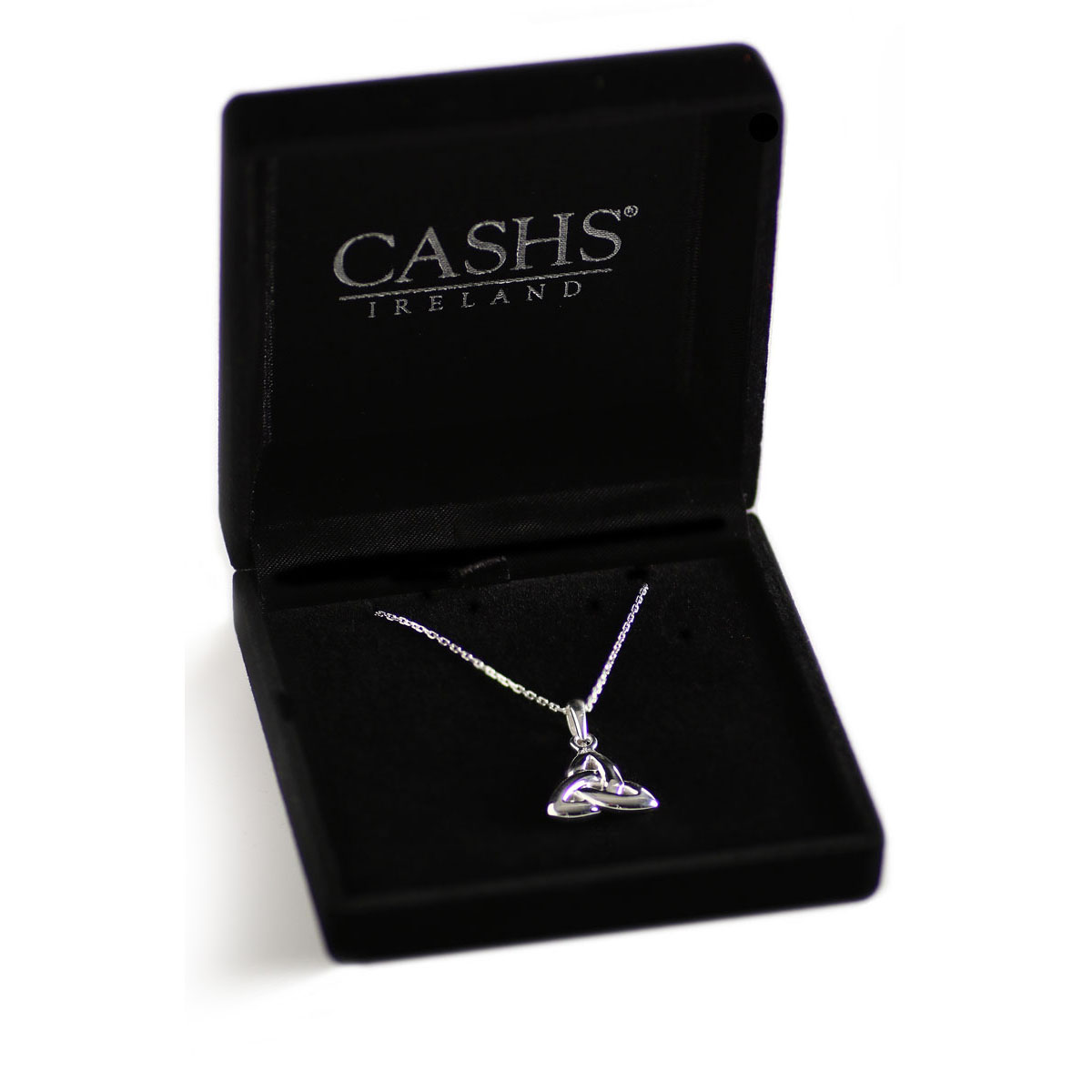 Cashs Ireland, Sterling Silver Trinity Knot Pendant Necklace