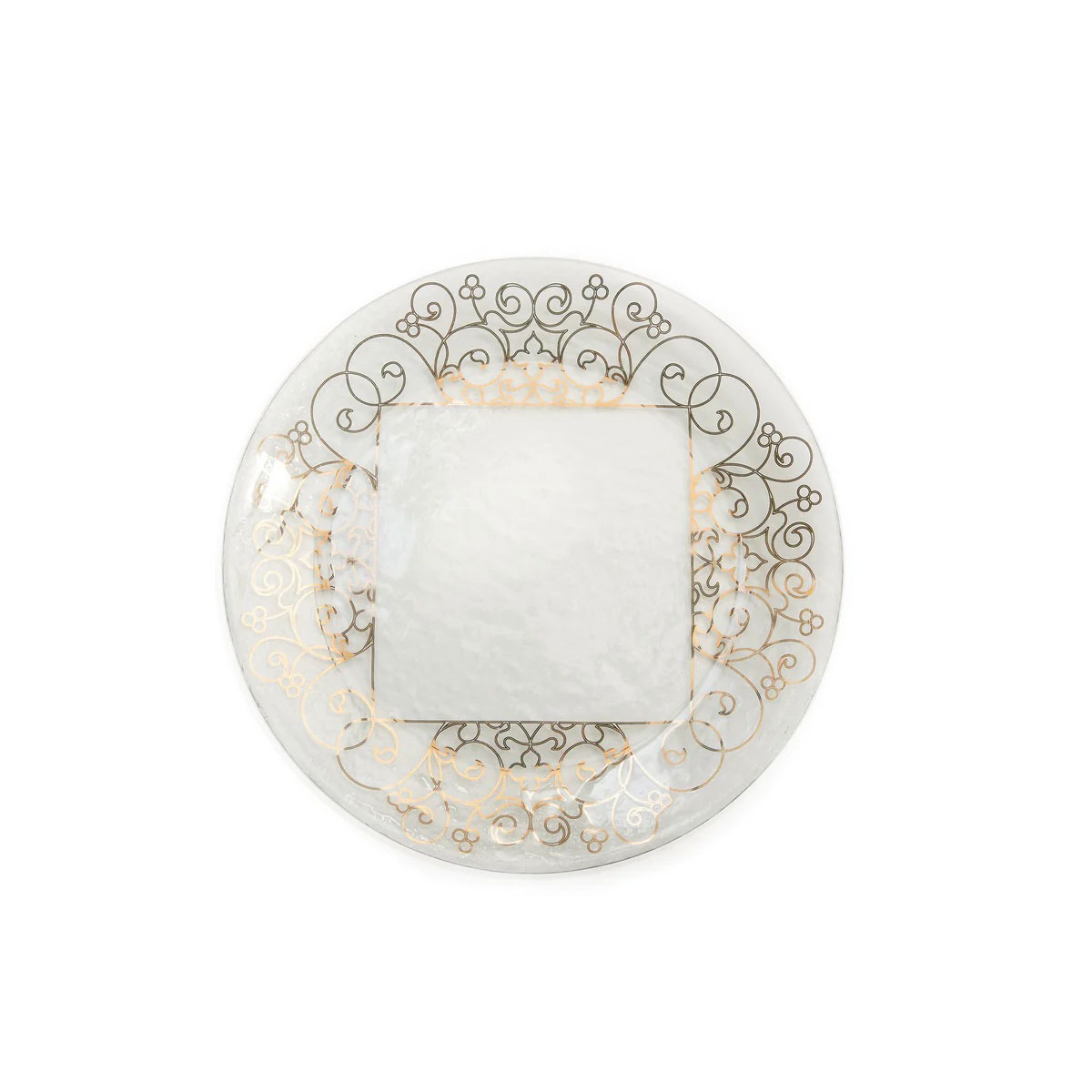 Annieglass Tracery 10.5" Tracery Dinner Plate Gold, Single