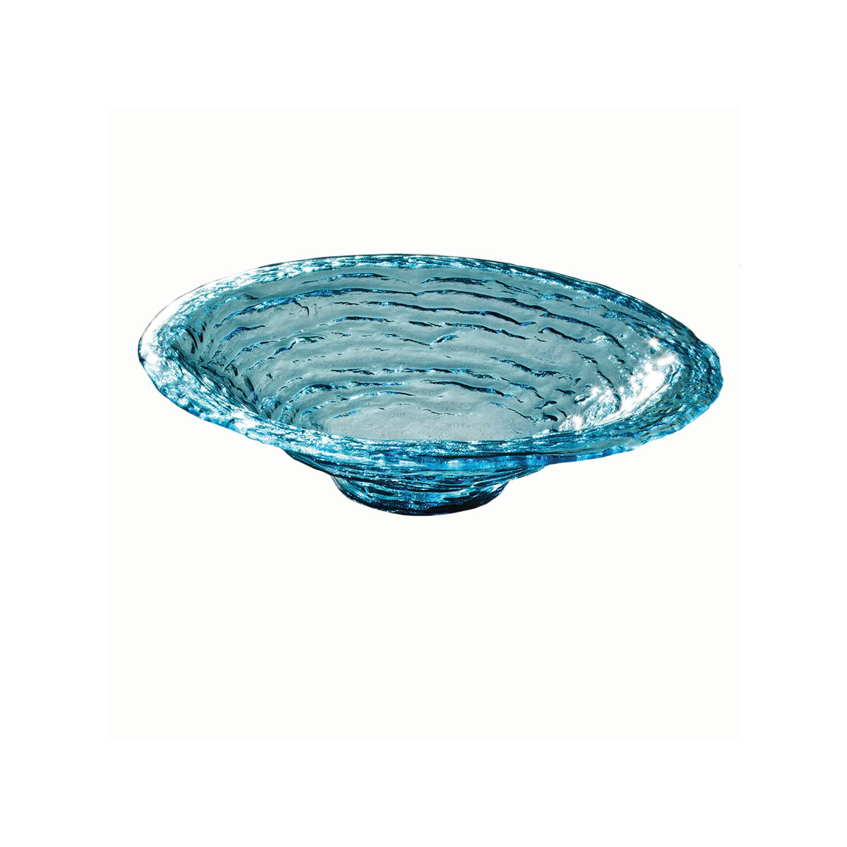 Annieglass Ultramarine 16.5" Large Rimmed Serving Bowl