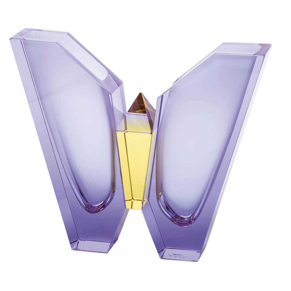 Moser Crystal Air Vase 9.8" Alexandrite and Eldor